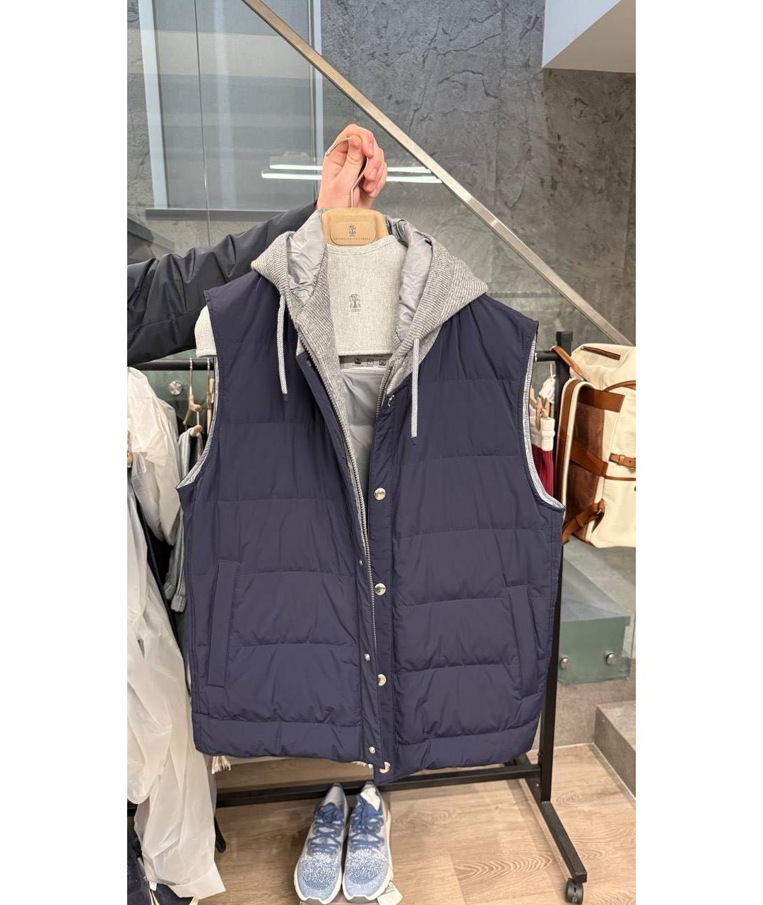 BRUNELLO CUCINELLI Темно-синий жилет, фото 4