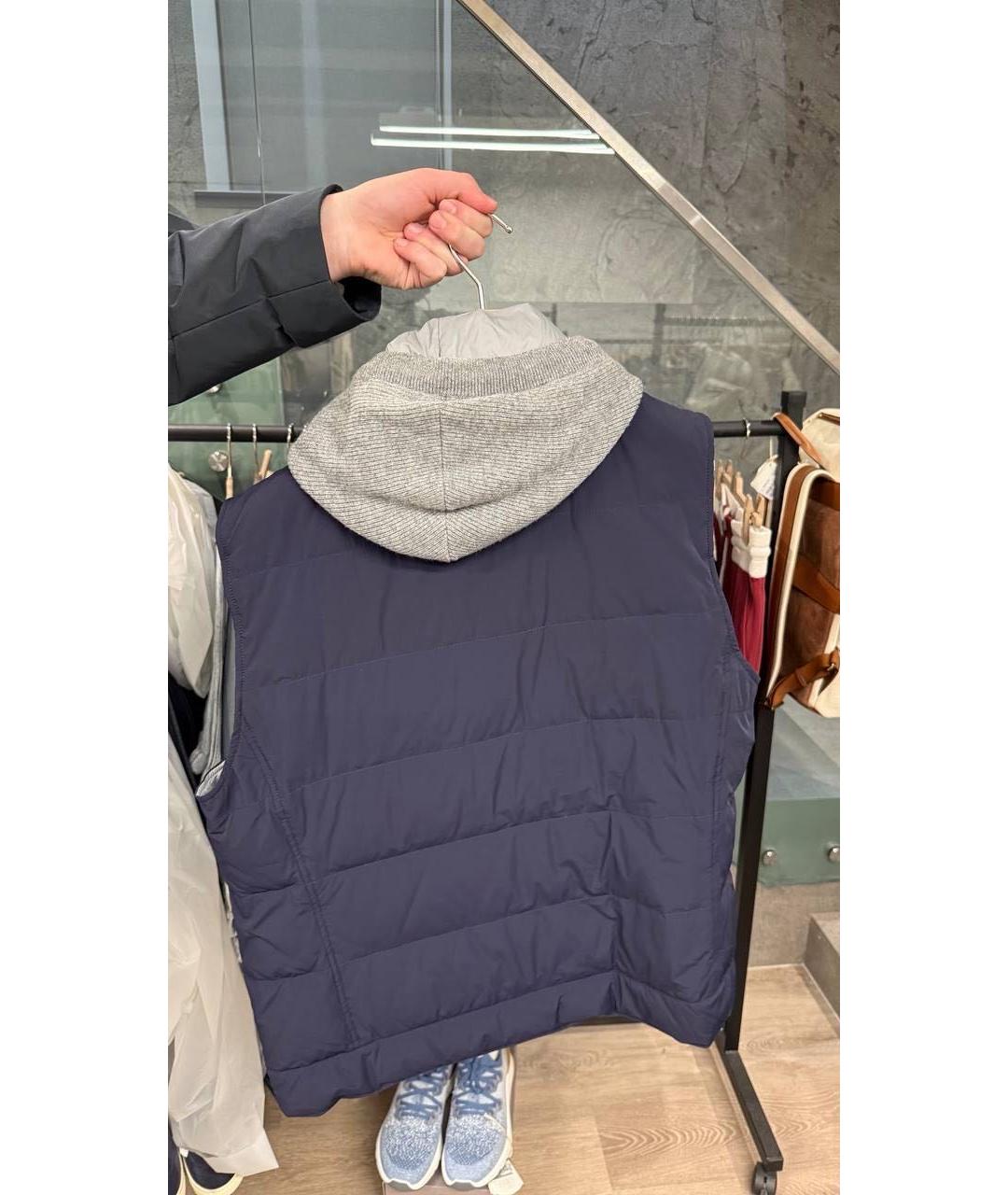 BRUNELLO CUCINELLI Темно-синий жилет, фото 2