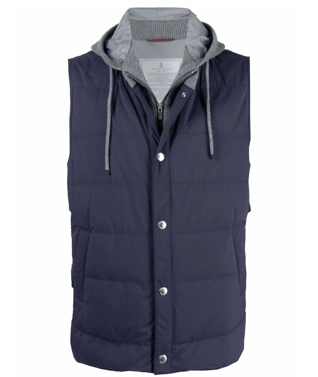 BRUNELLO CUCINELLI Темно-синий жилет, фото 1