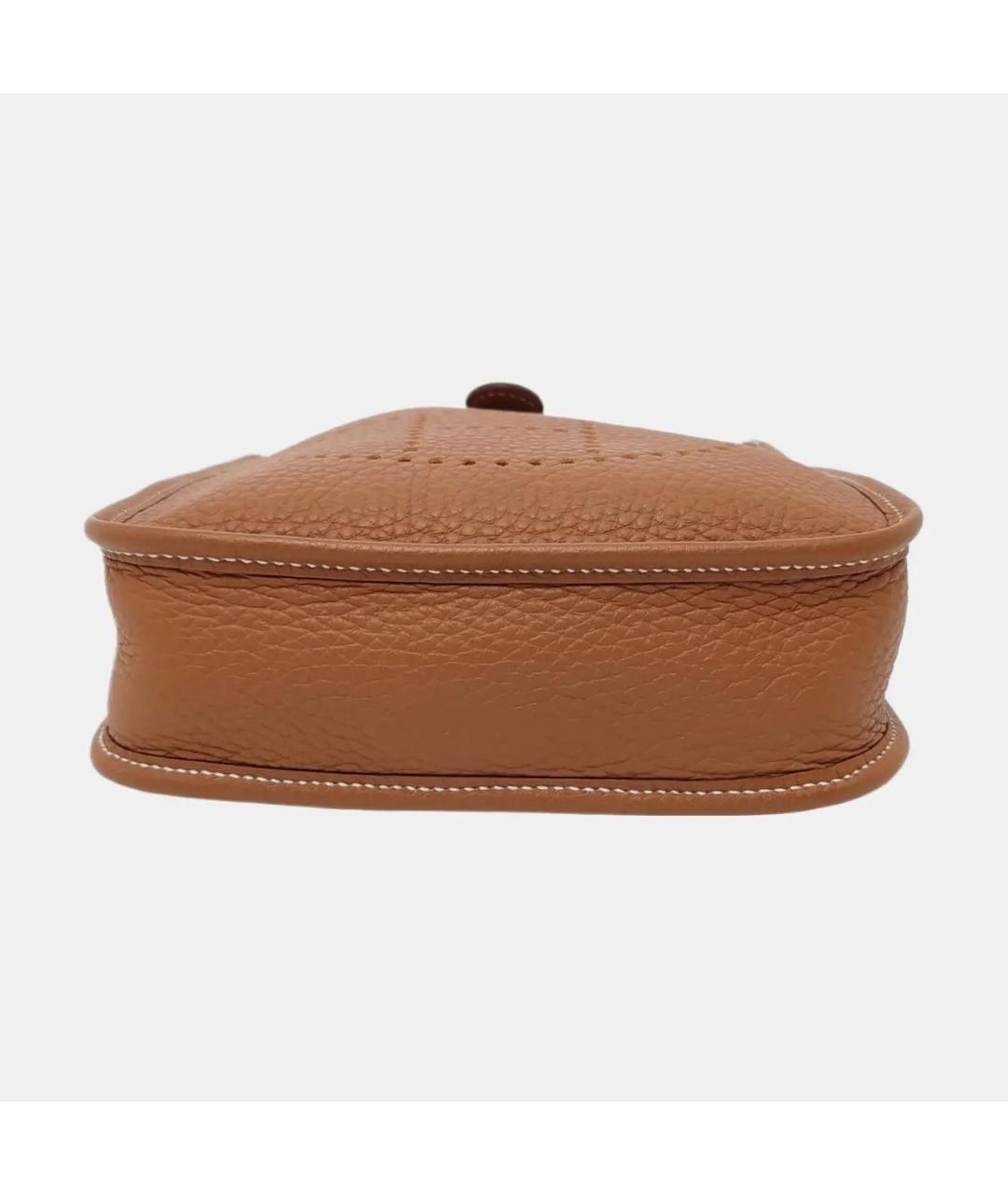 HERMES Коричневая кожаная сумка через плечо, фото 4