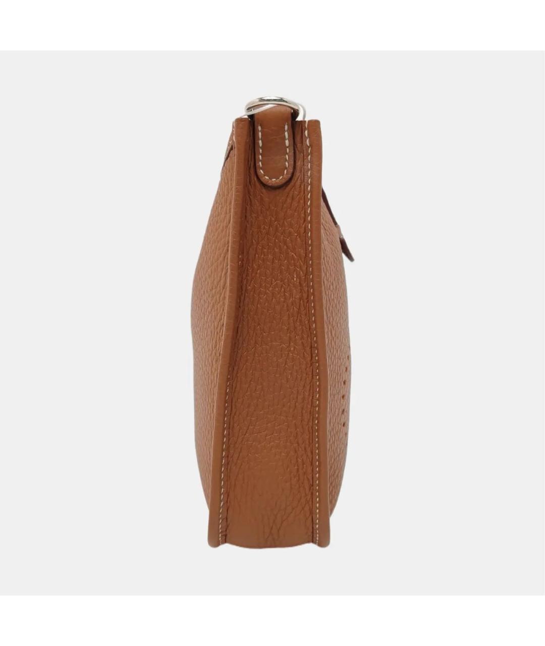HERMES Коричневая кожаная сумка через плечо, фото 3
