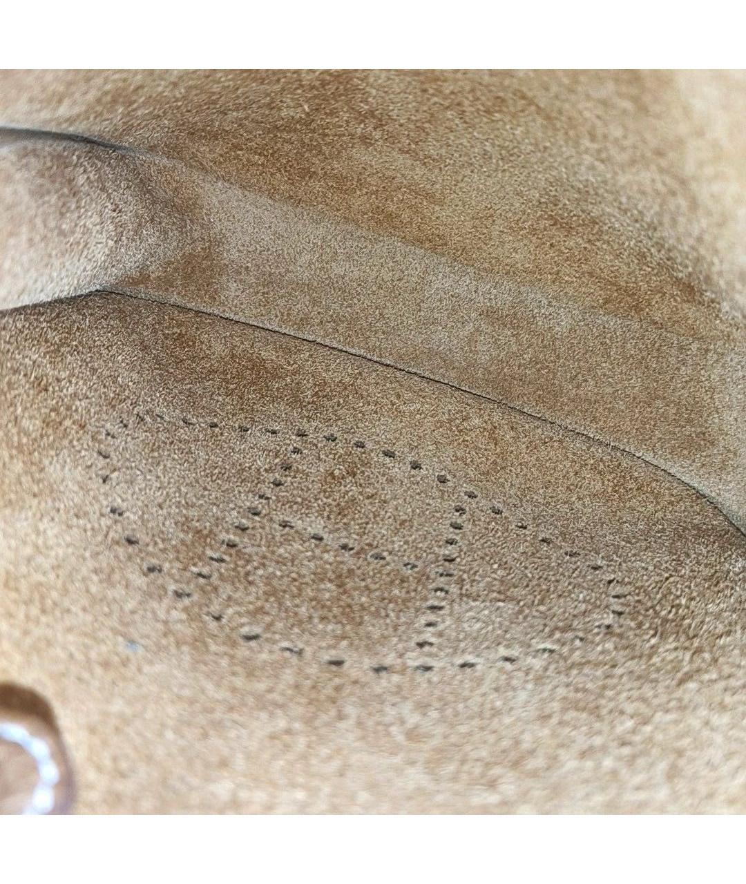 HERMES Коричневая кожаная сумка через плечо, фото 6