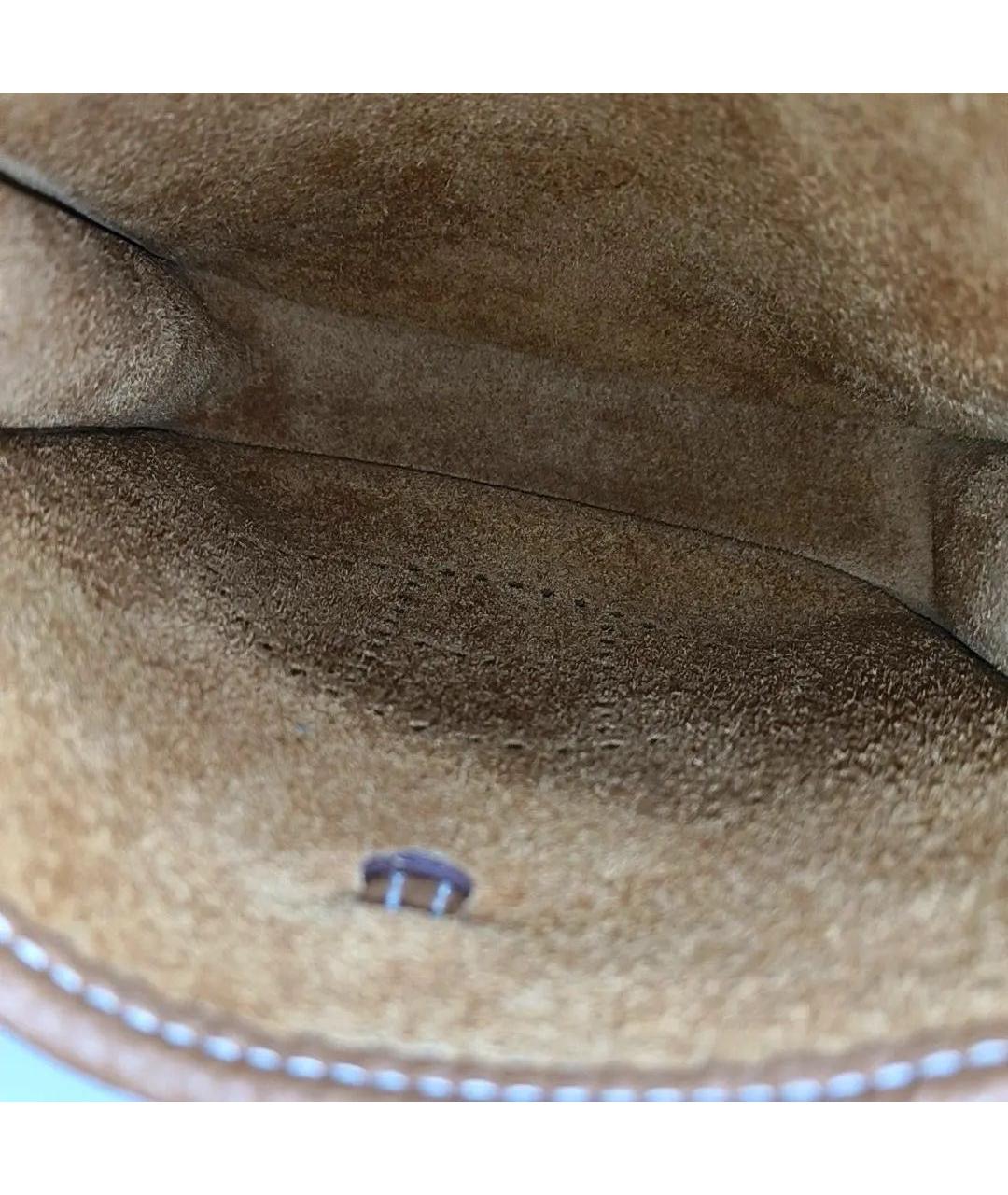 HERMES Коричневая кожаная сумка через плечо, фото 5