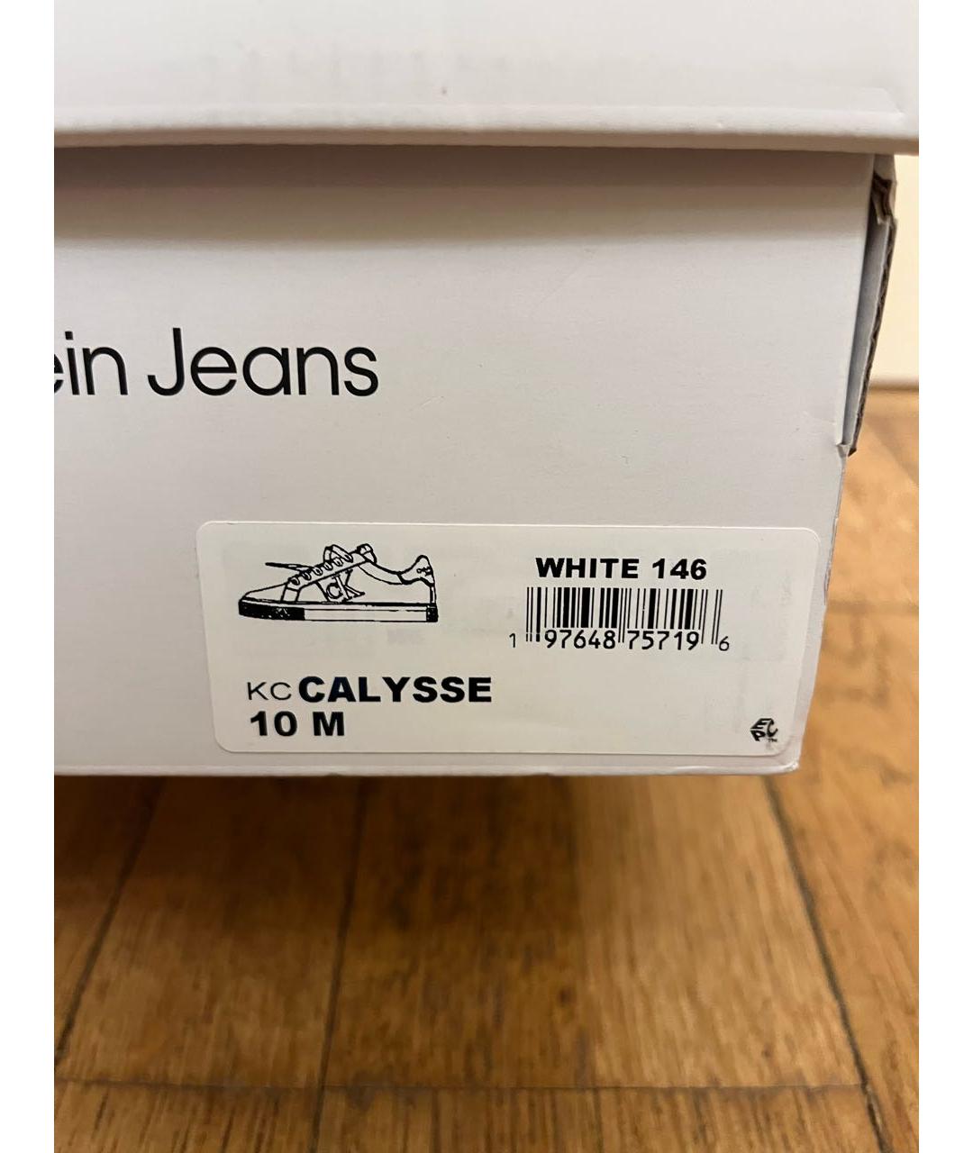 CALVIN KLEIN Белые низкие кроссовки / кеды из искусственной кожи, фото 8