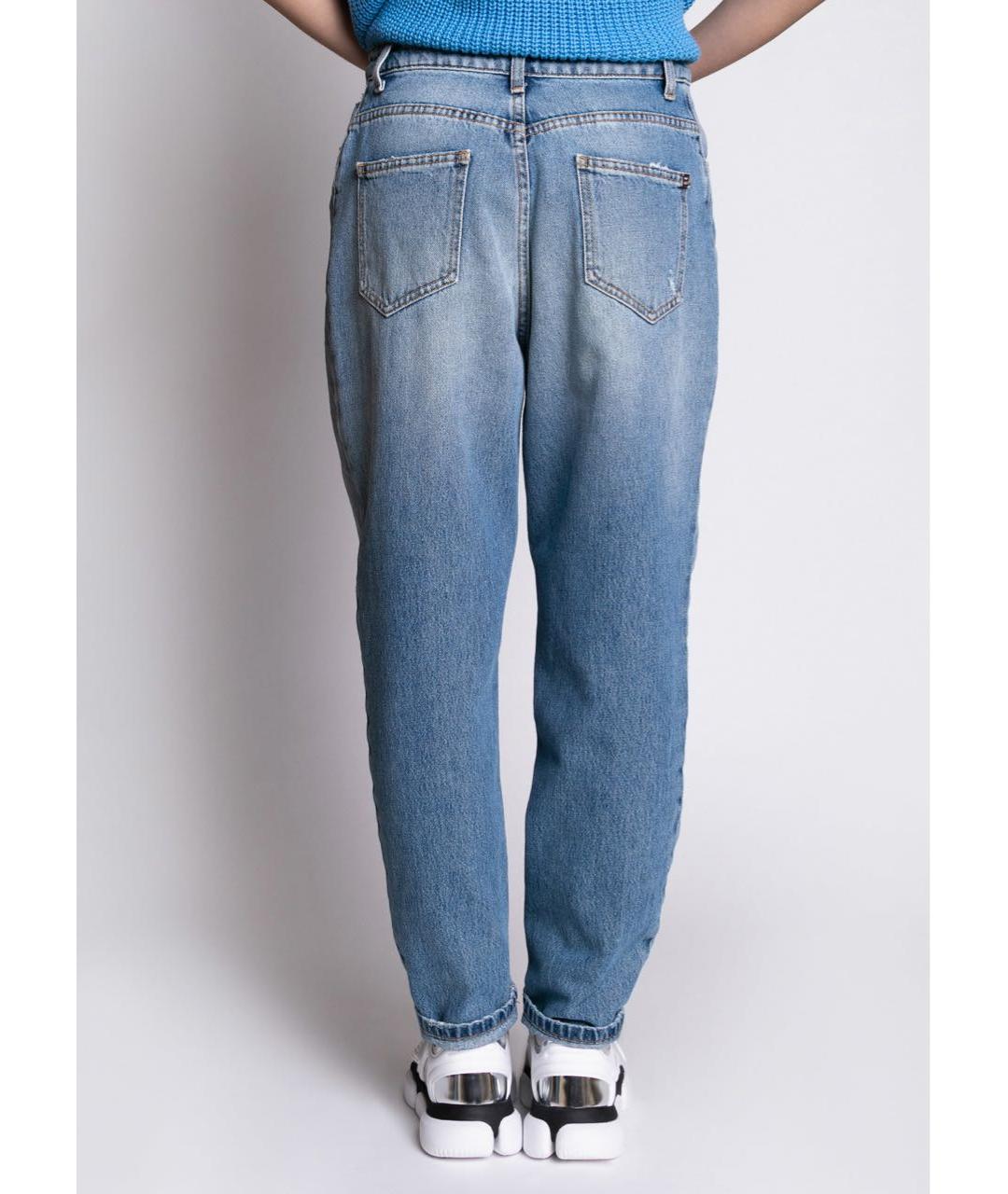 ERMANNO SCERVINO Голубые хлопковые прямые джинсы, фото 7