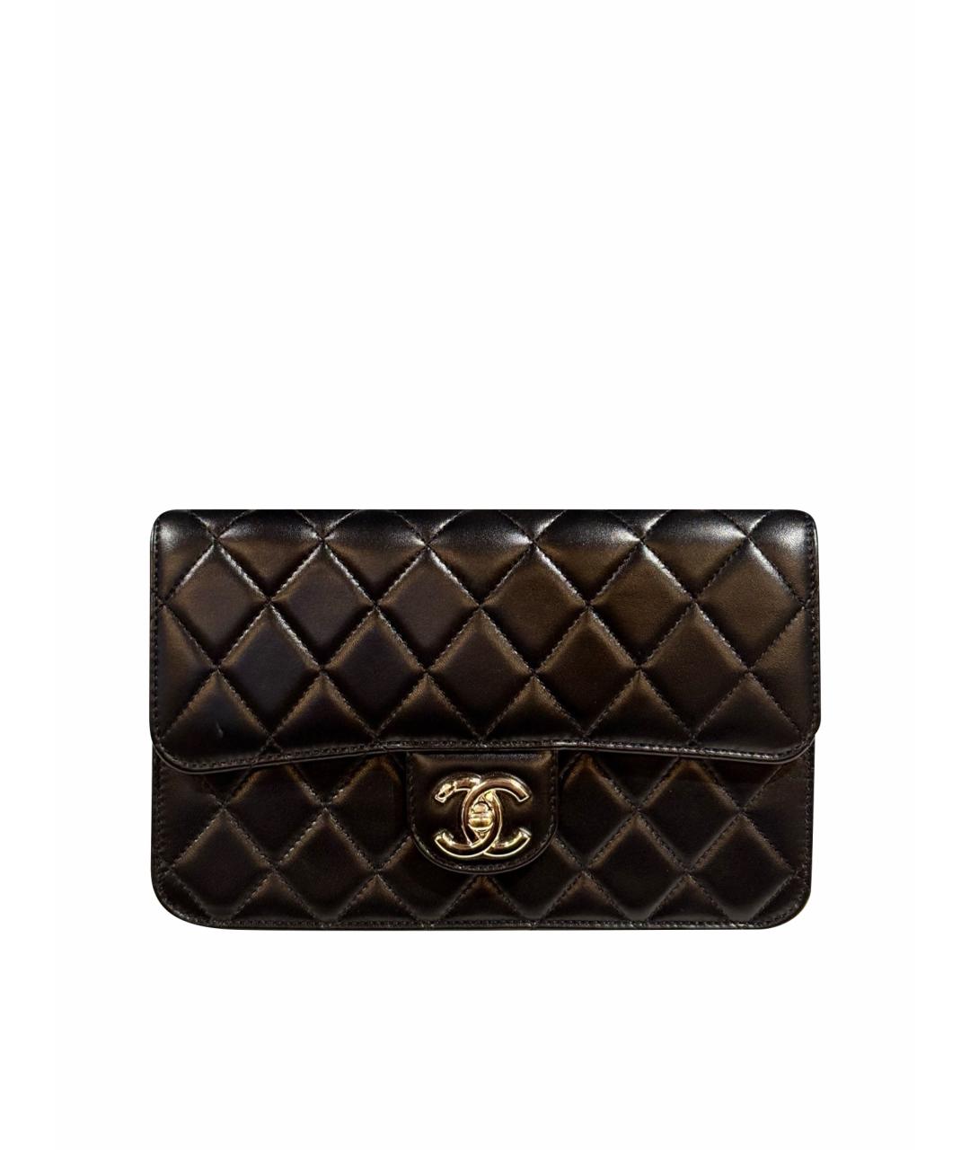 CHANEL Черная кожаная сумка через плечо, фото 1