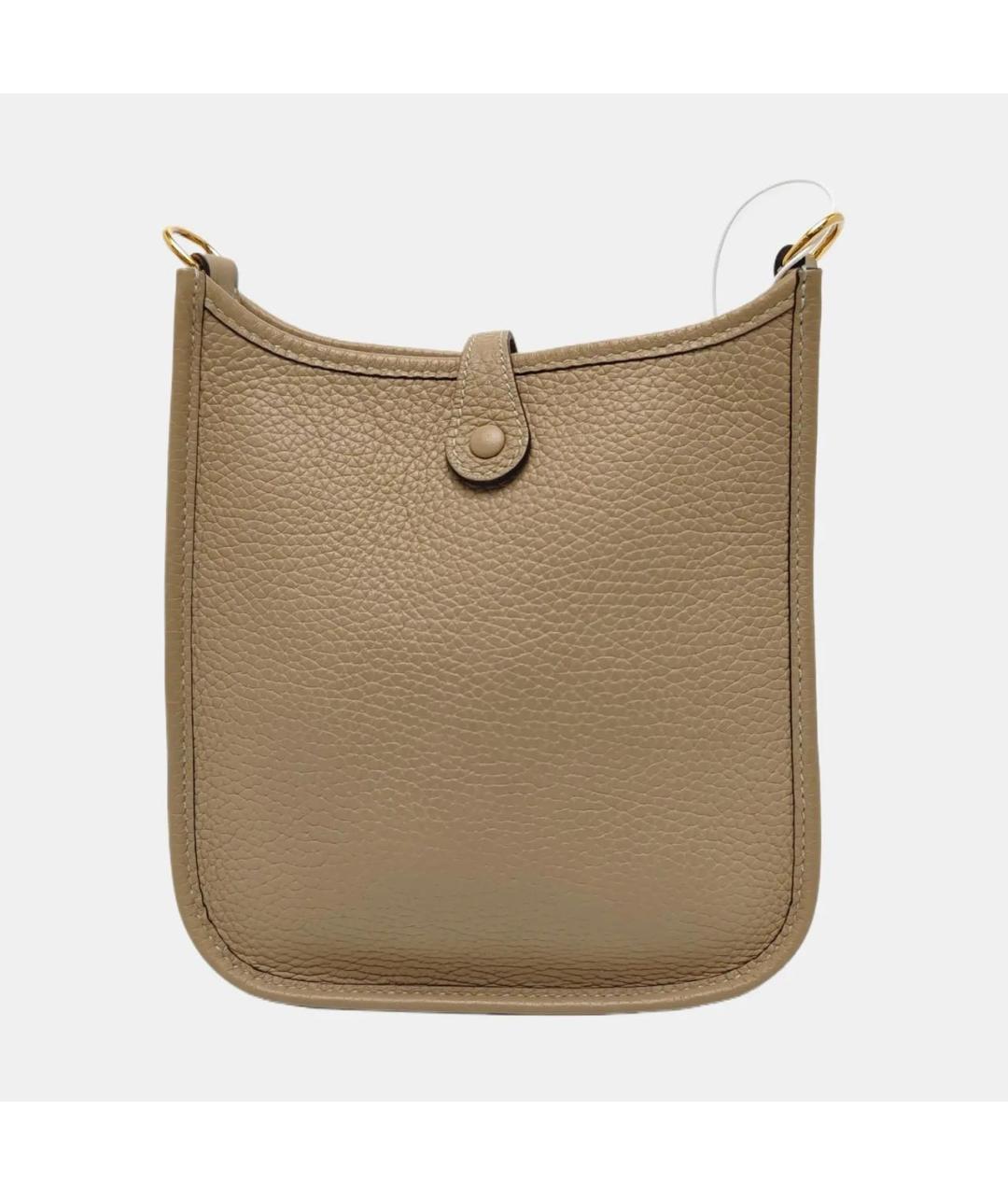 HERMES Бежевая кожаная сумка через плечо, фото 4