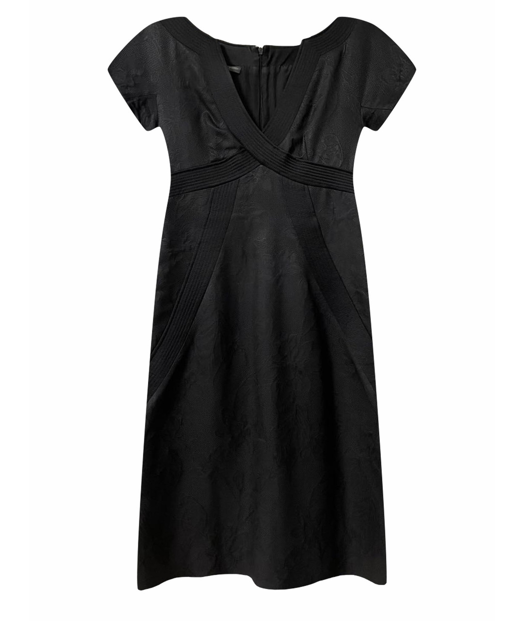 ALEXANDER MCQUEEN Черное шелковое коктейльное платье, фото 1