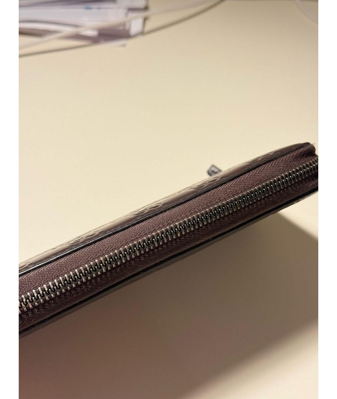 GUCCI Коричневый кожаный кошелек, фото 4