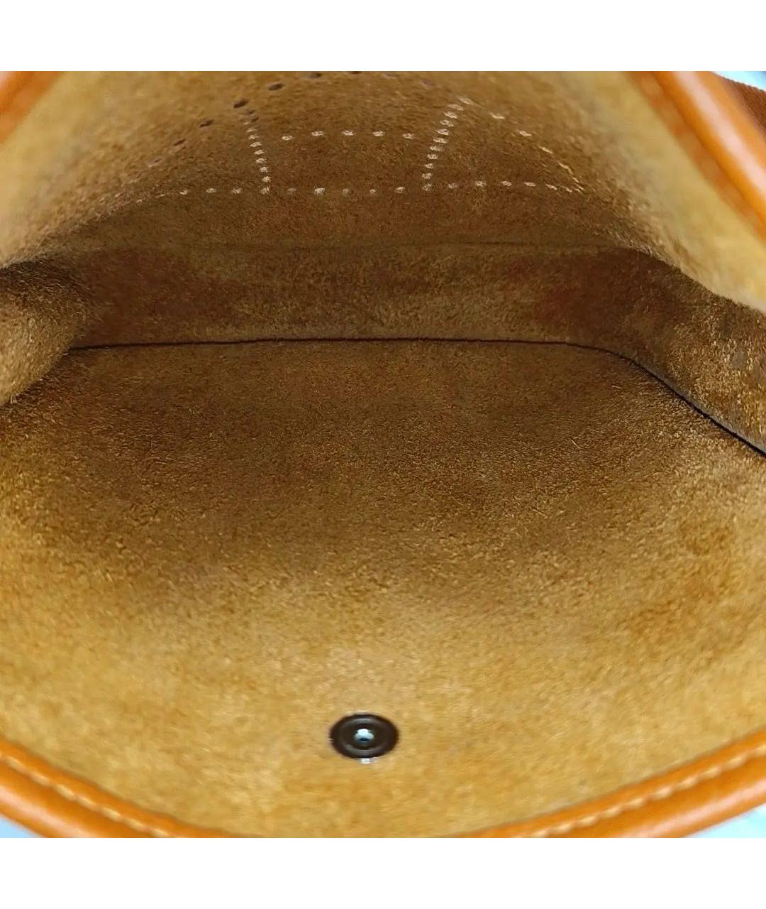 HERMES Оранжевая кожаная сумка через плечо, фото 4