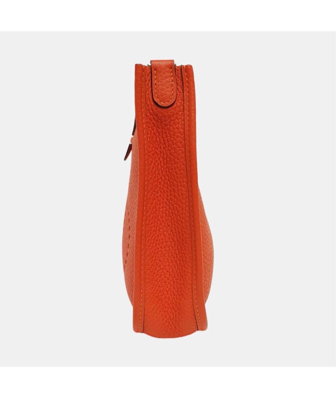 HERMES Оранжевая кожаная сумка через плечо, фото 2