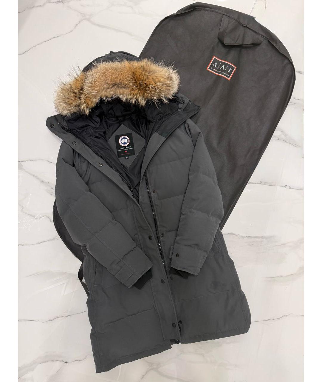 CANADA GOOSE Антрацитовый пуховик, фото 2