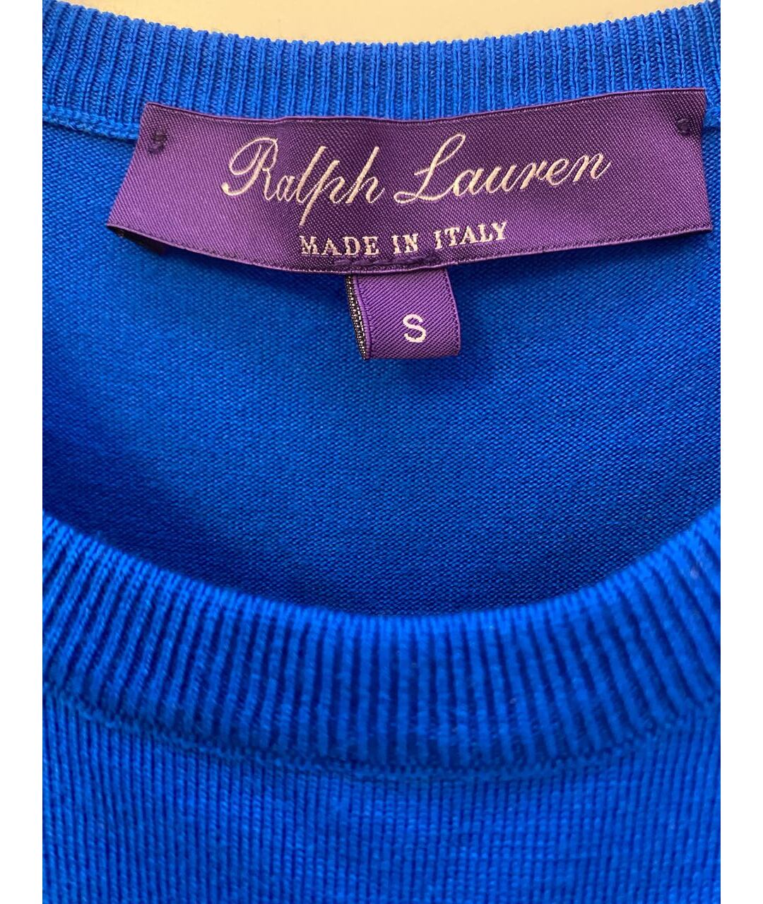 RALPH LAUREN Синее шерстяное повседневное платье, фото 3