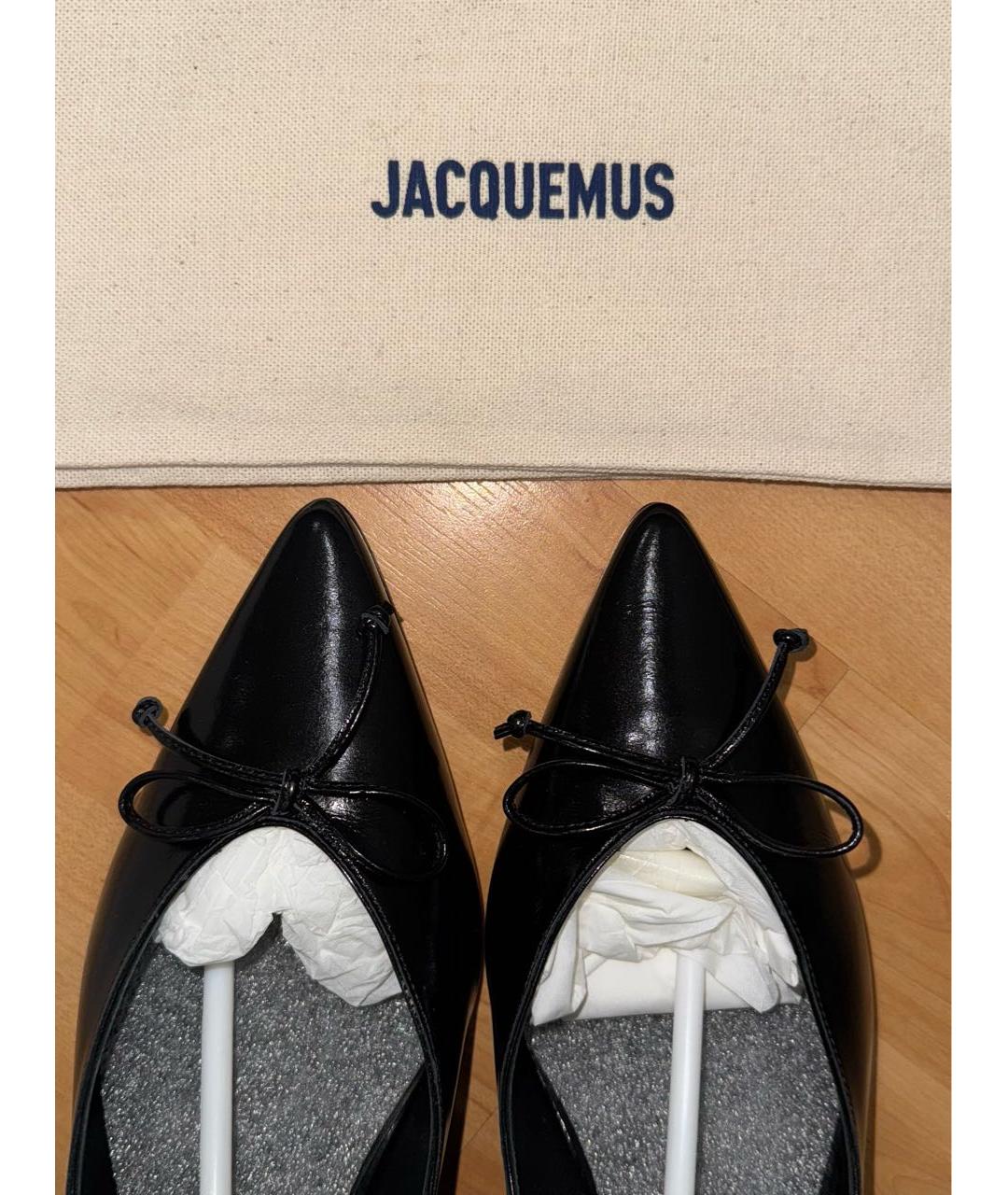 JACQUEMUS Черные туфли из лакированной кожи, фото 6