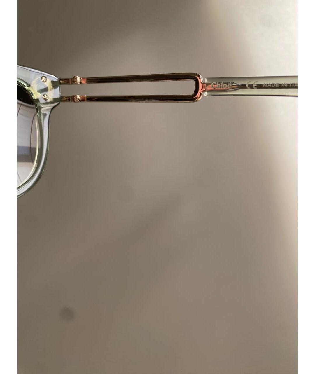 CHLOE Салатовые пластиковые солнцезащитные очки, фото 6