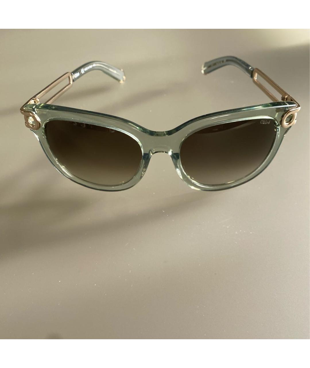 CHLOE Салатовые пластиковые солнцезащитные очки, фото 8