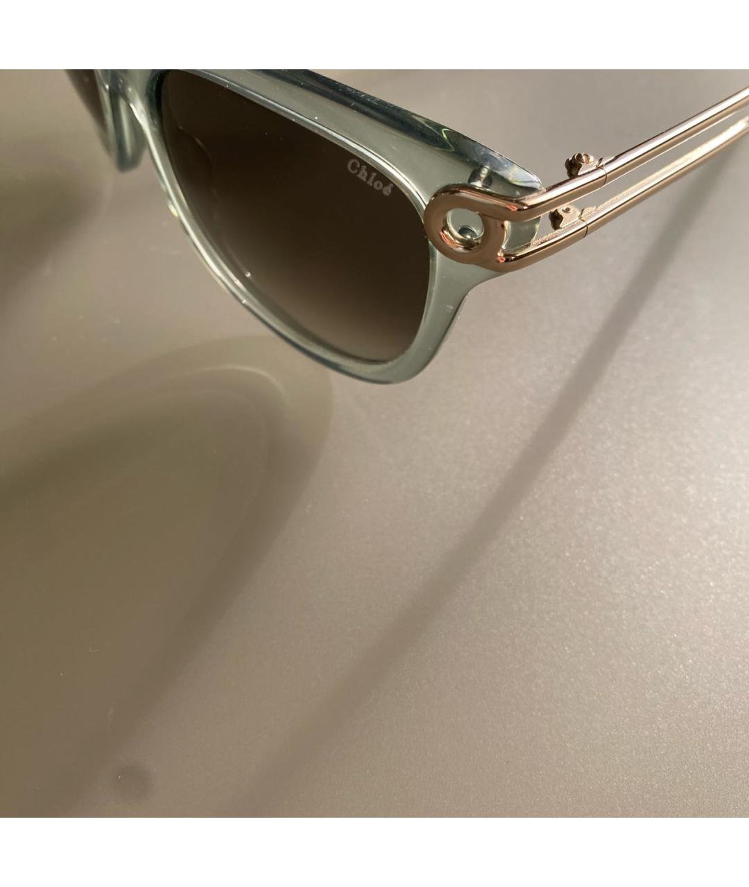 CHLOE Салатовые пластиковые солнцезащитные очки, фото 5