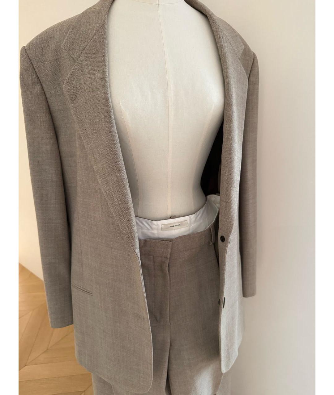 THE ROW Бежевый шерстяной костюм с брюками, фото 3