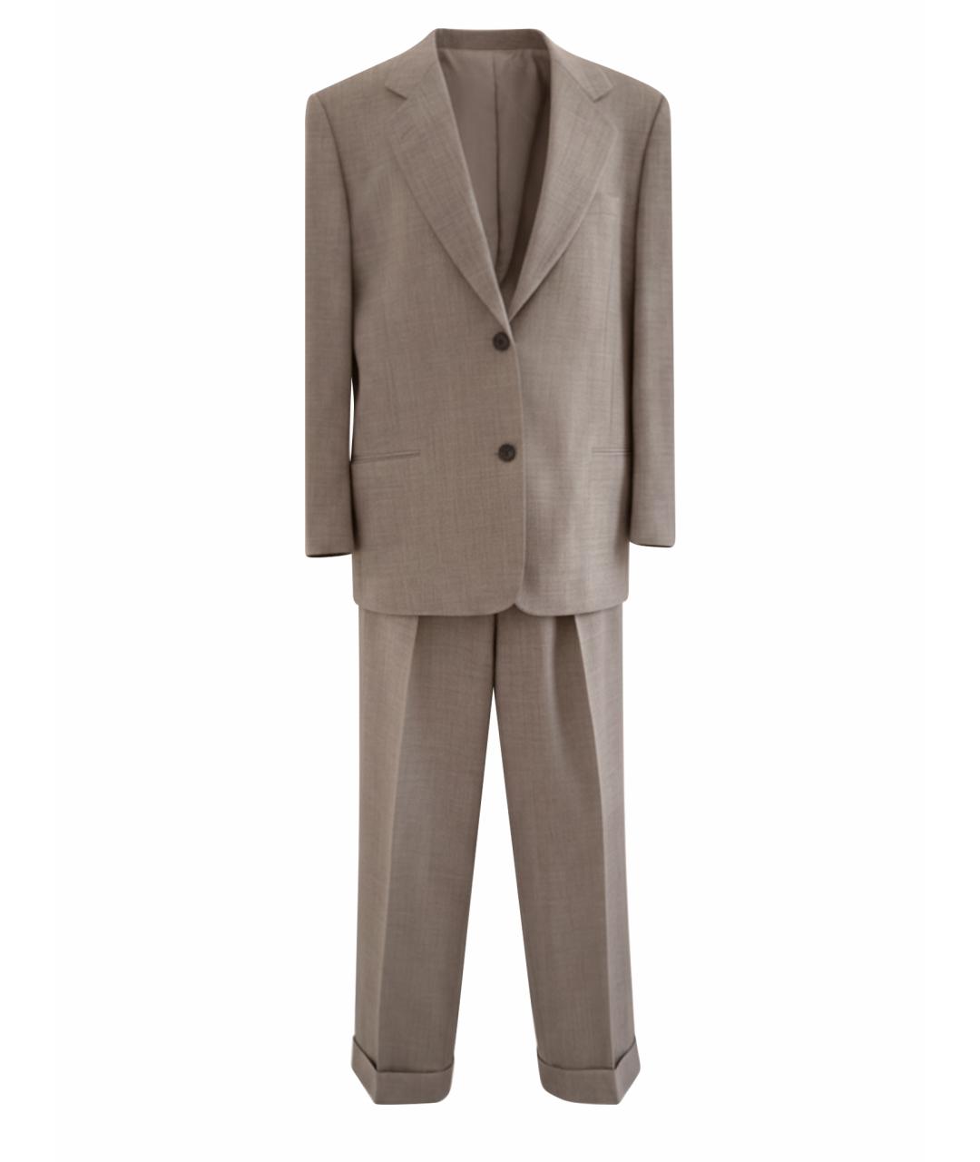 THE ROW Бежевый шерстяной костюм с брюками, фото 1