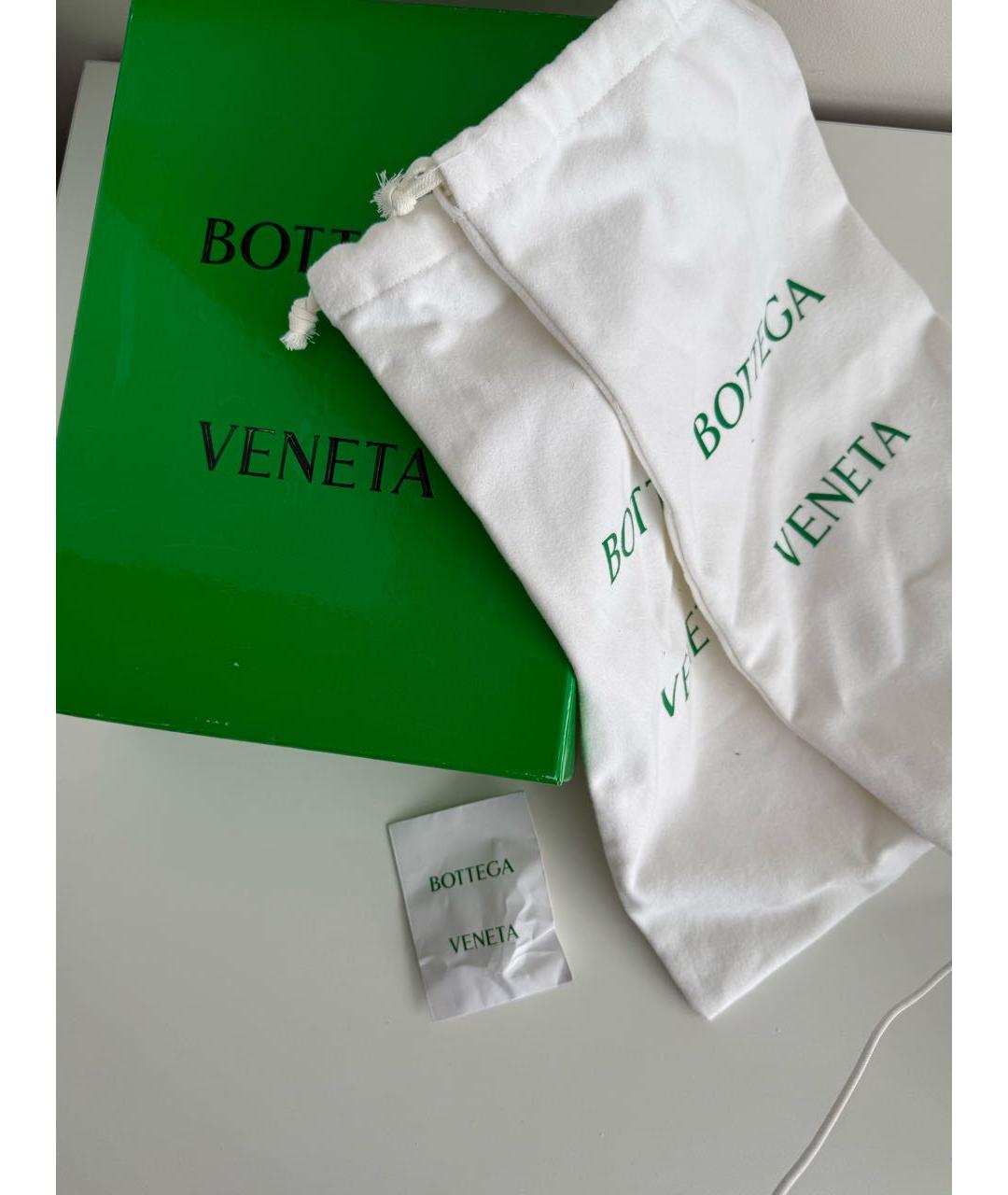 BOTTEGA VENETA Голубые кожаные босоножки, фото 8