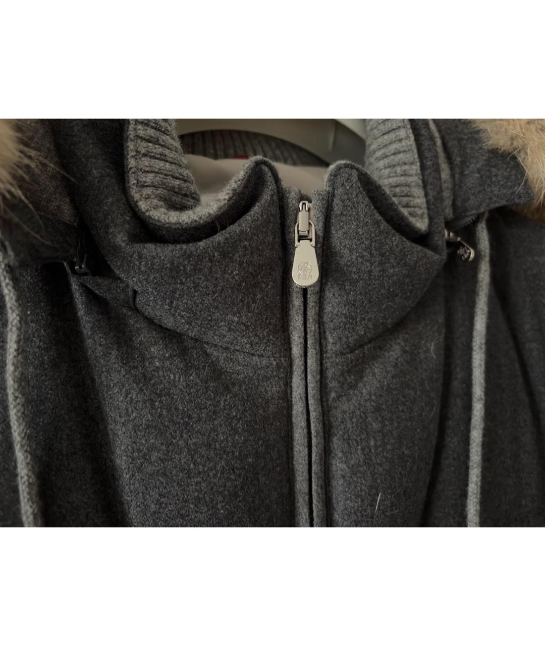 BRUNELLO CUCINELLI Антрацитовая кашемировая парка, фото 3