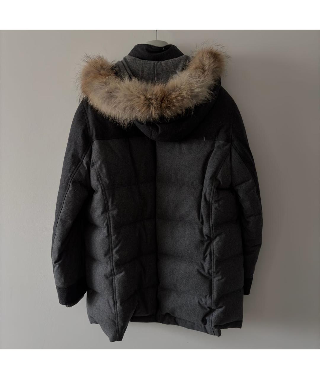 BRUNELLO CUCINELLI Антрацитовая кашемировая парка, фото 2