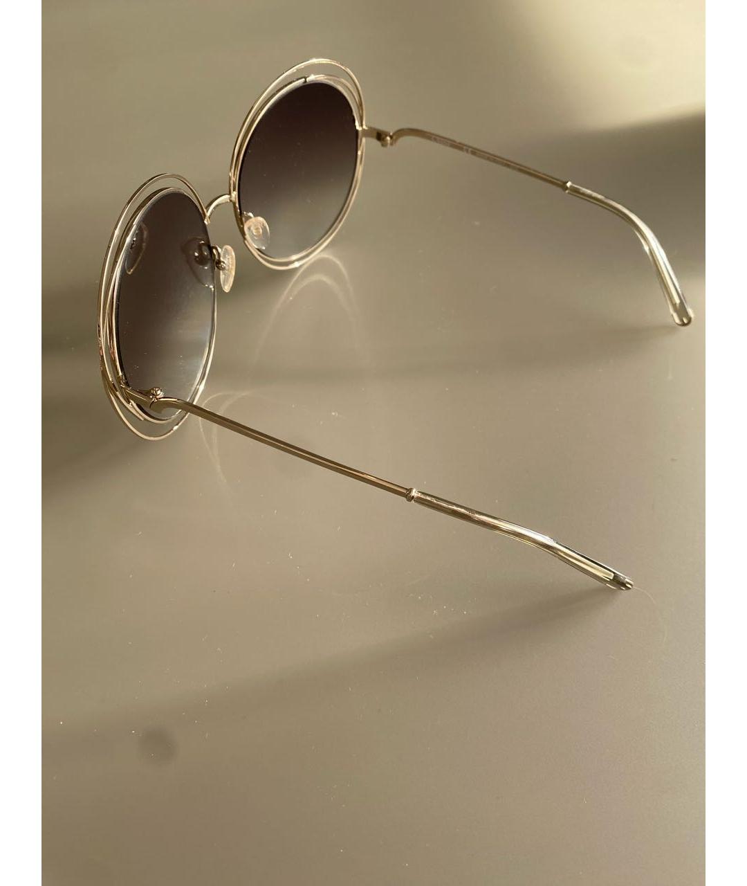 CHLOE Синие металлические солнцезащитные очки, фото 8