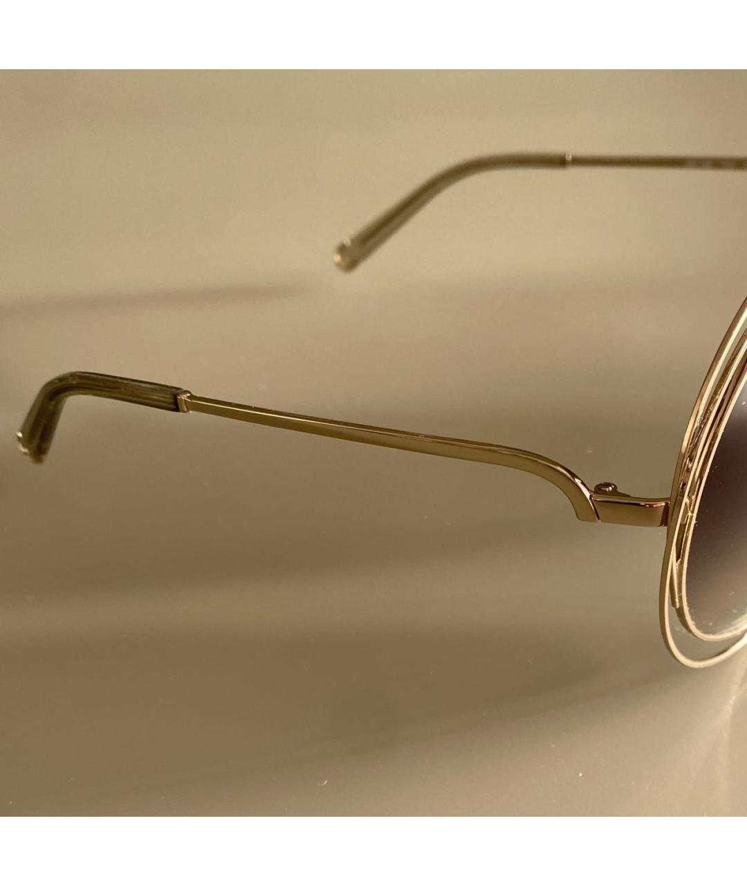 CHLOE Синие металлические солнцезащитные очки, фото 3