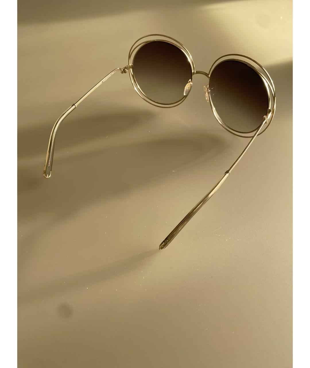 CHLOE Синие металлические солнцезащитные очки, фото 7