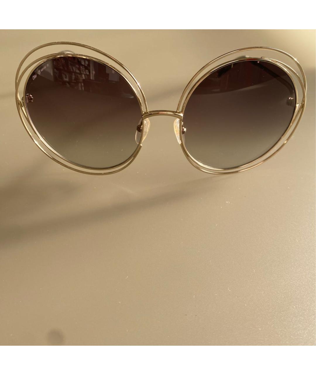 CHLOE Синие металлические солнцезащитные очки, фото 9