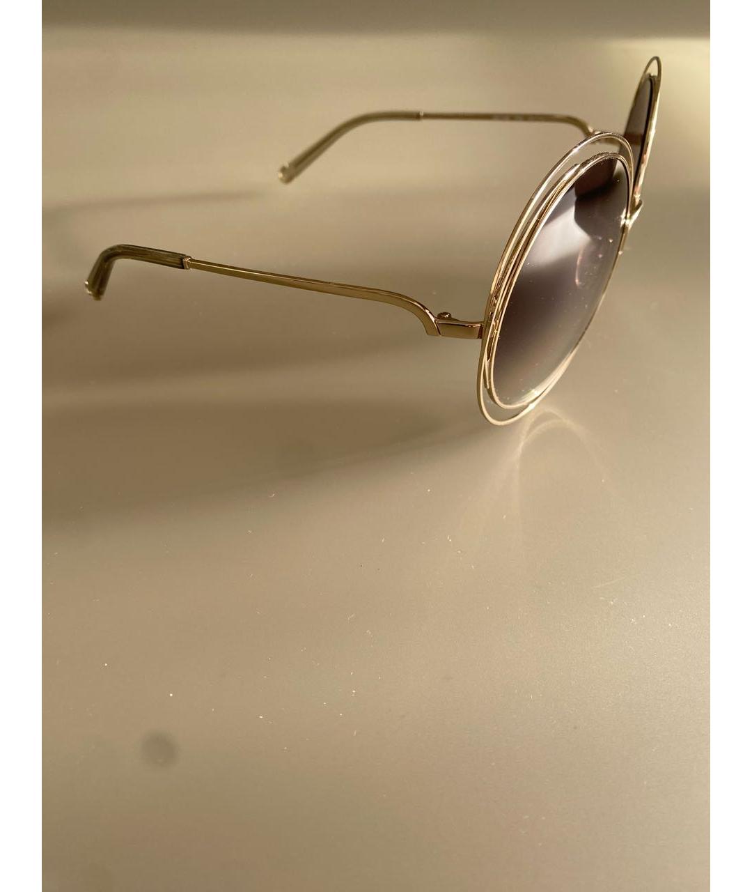 CHLOE Синие металлические солнцезащитные очки, фото 2