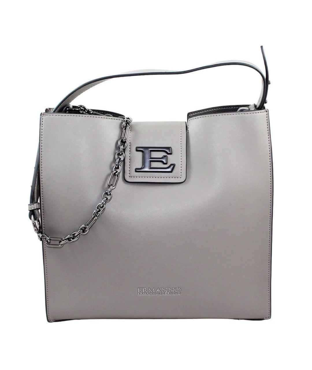 ERMANNO SCERVINO Антрацитовая сумка тоут из искусственной кожи, фото 1