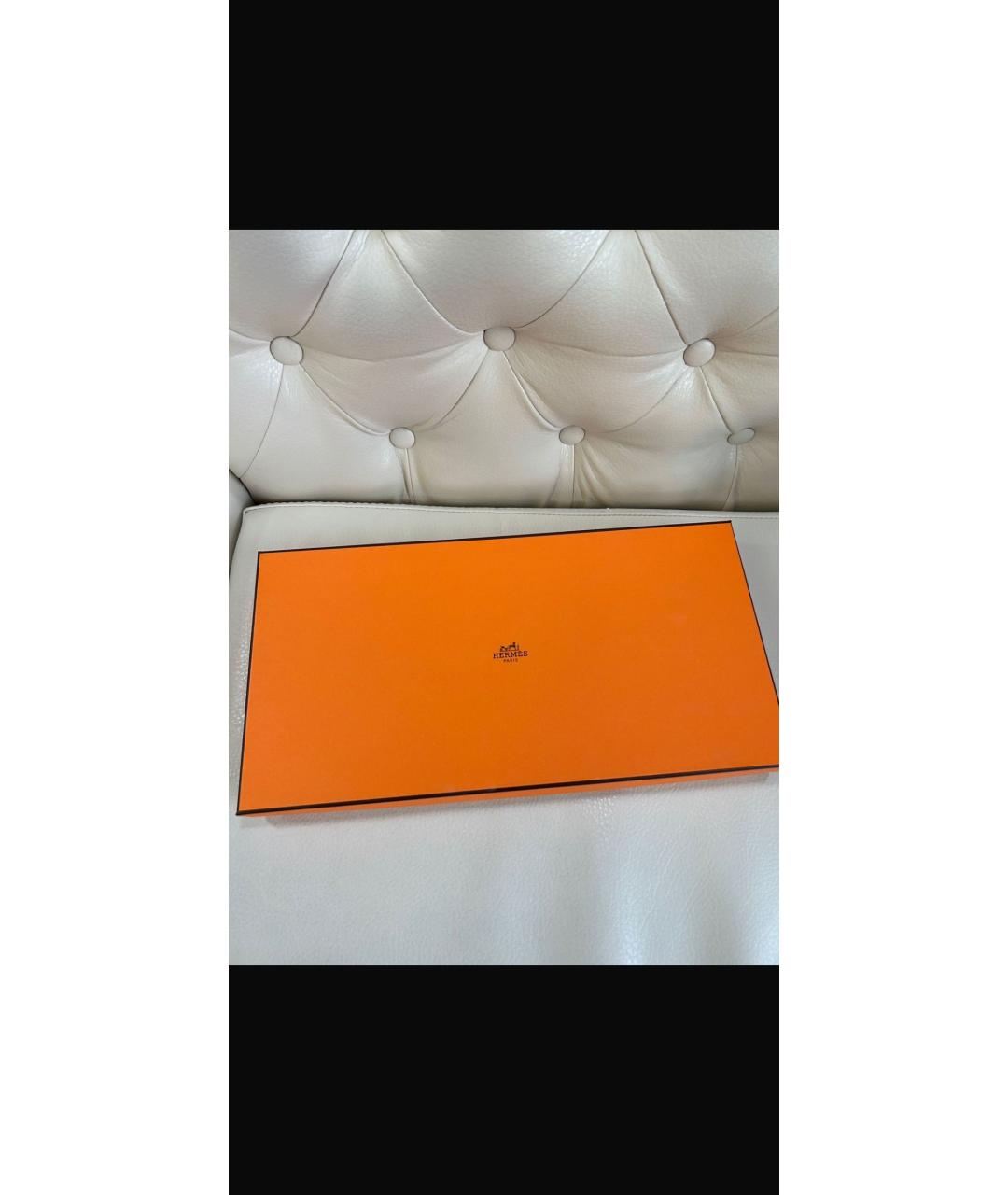 HERMES Голубой кашемировый платок, фото 4