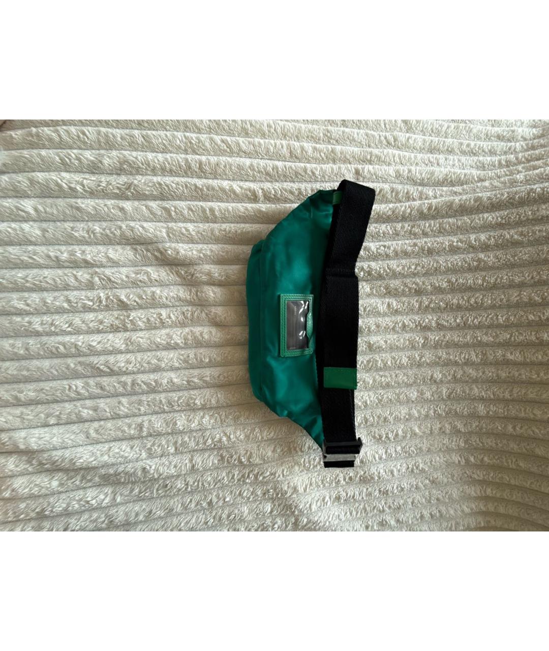 DOLCE&GABBANA Зеленая тканевая поясная сумка, фото 2