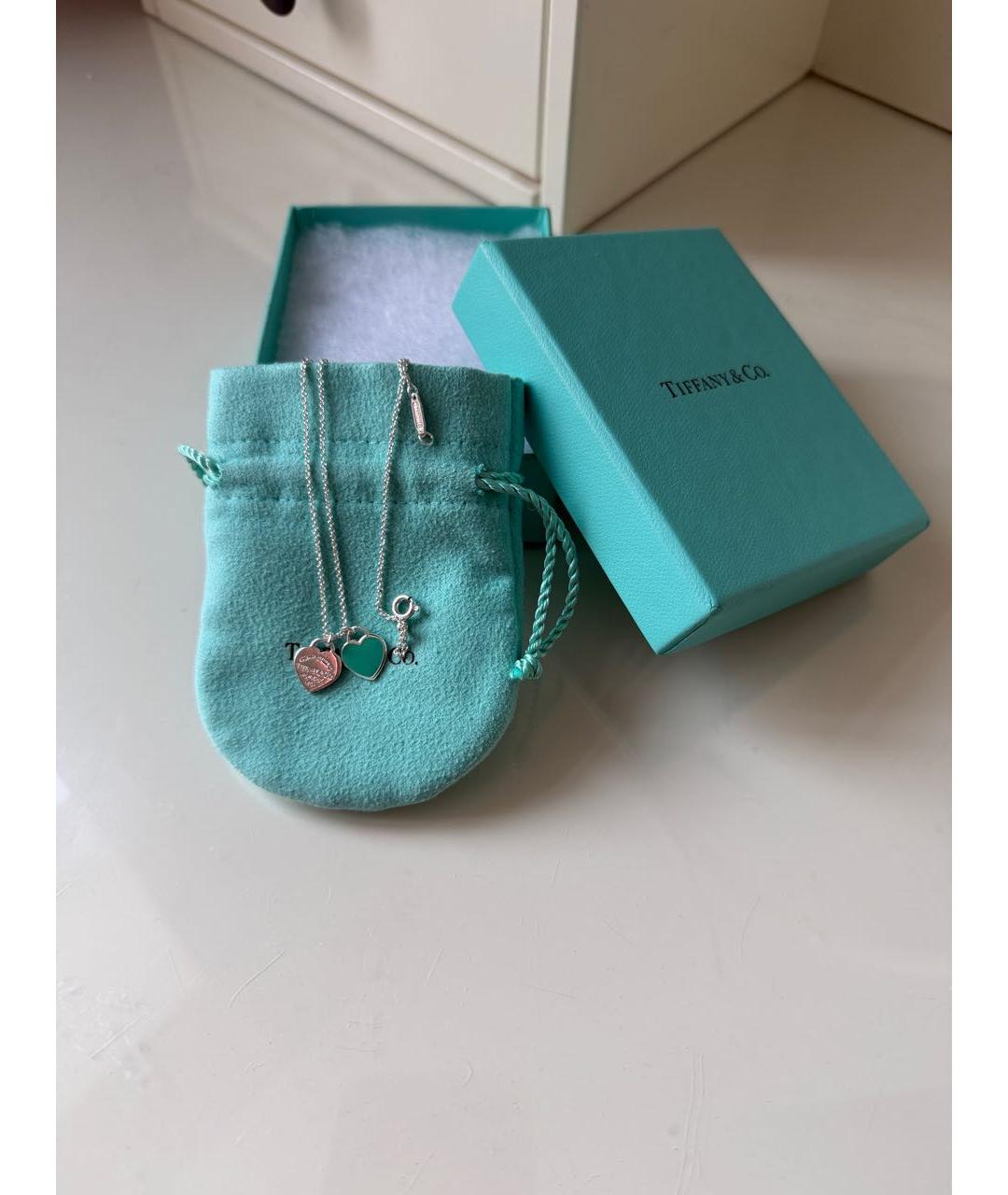 TIFFANY&CO Бирюзовое серебряное колье, фото 2