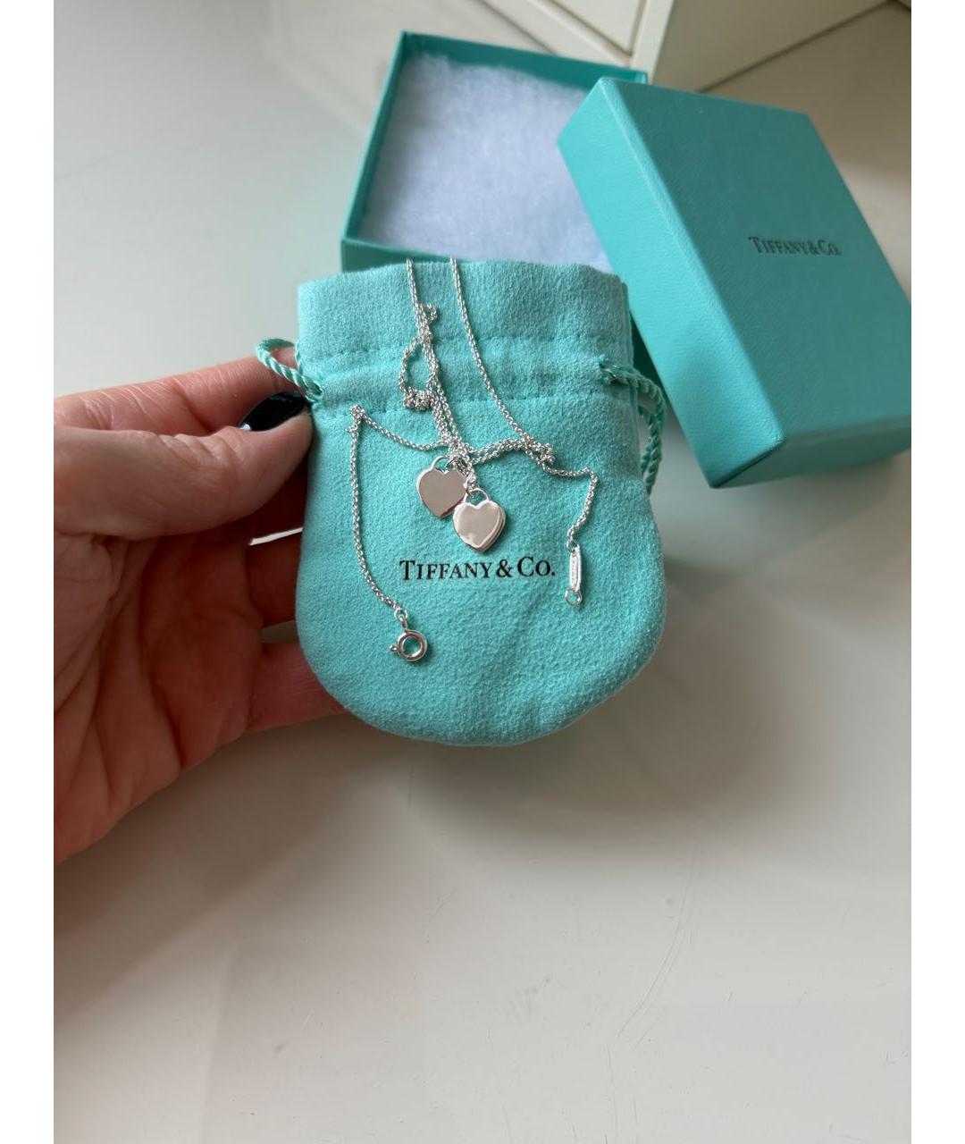 TIFFANY&CO Бирюзовое серебряное колье, фото 4