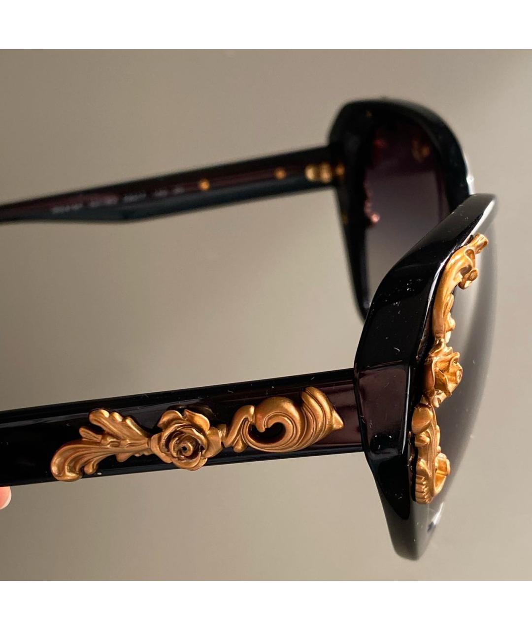 DOLCE&GABBANA Черные пластиковые солнцезащитные очки, фото 4