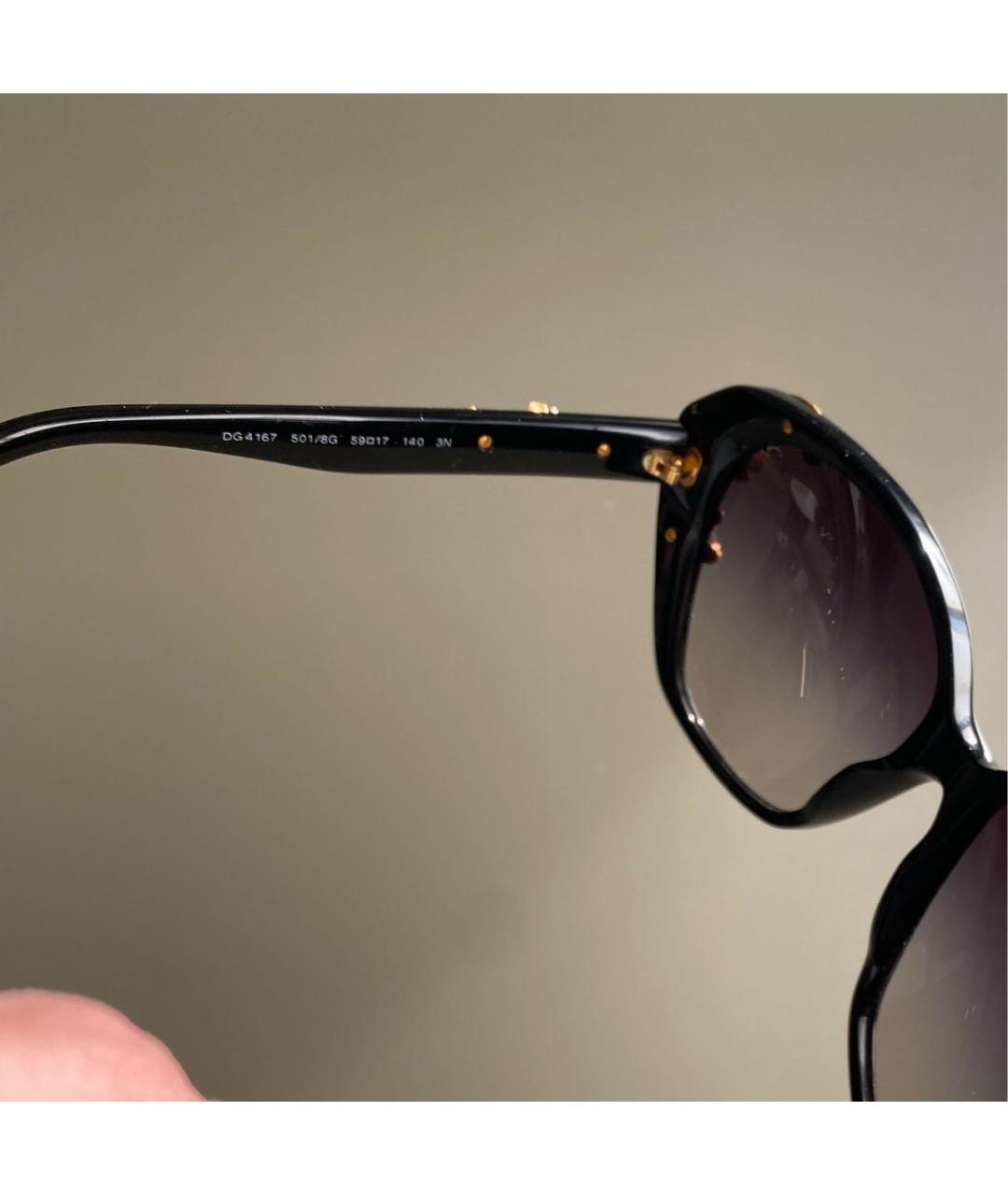 DOLCE&GABBANA Черные пластиковые солнцезащитные очки, фото 6