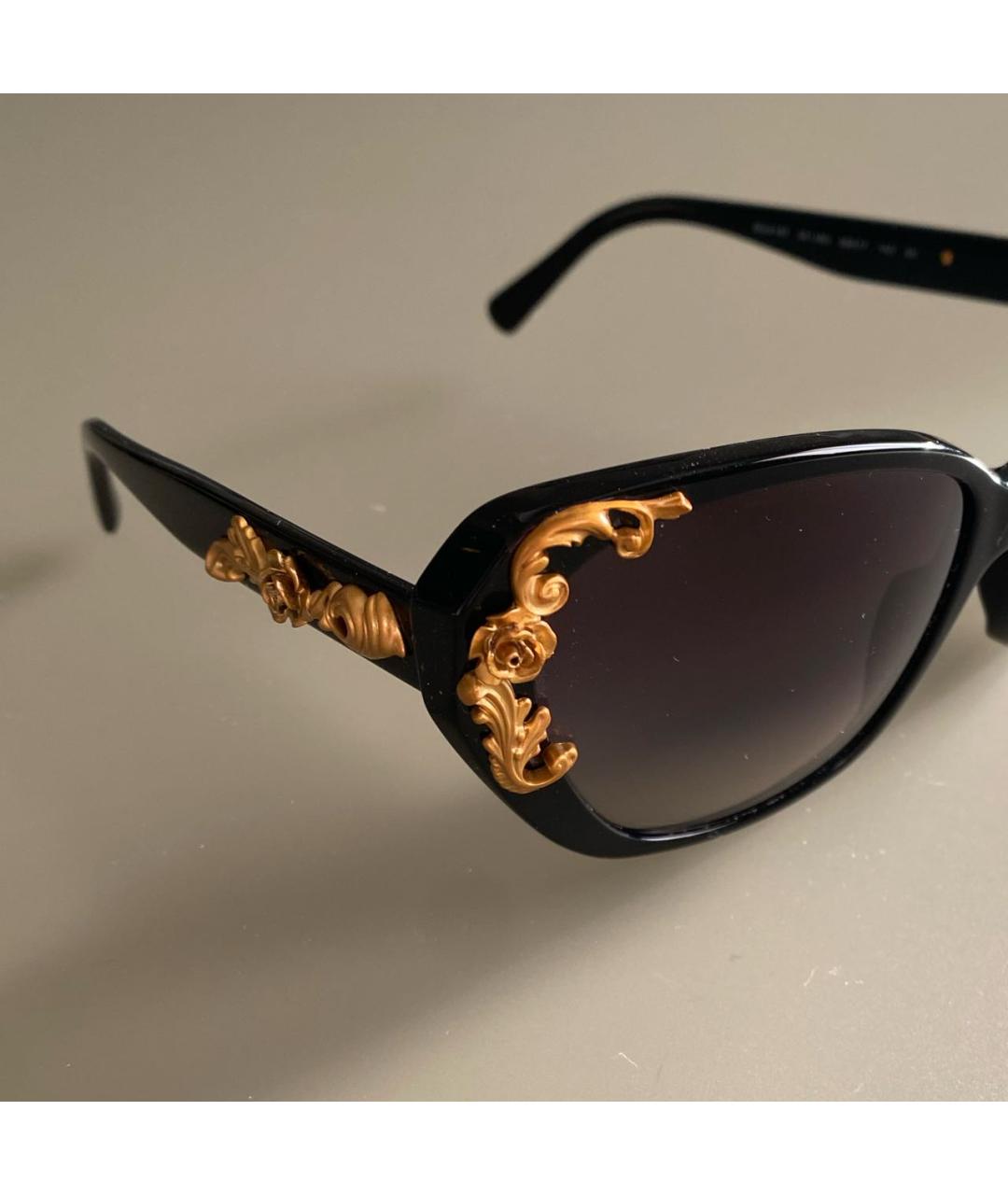 DOLCE&GABBANA Черные пластиковые солнцезащитные очки, фото 3