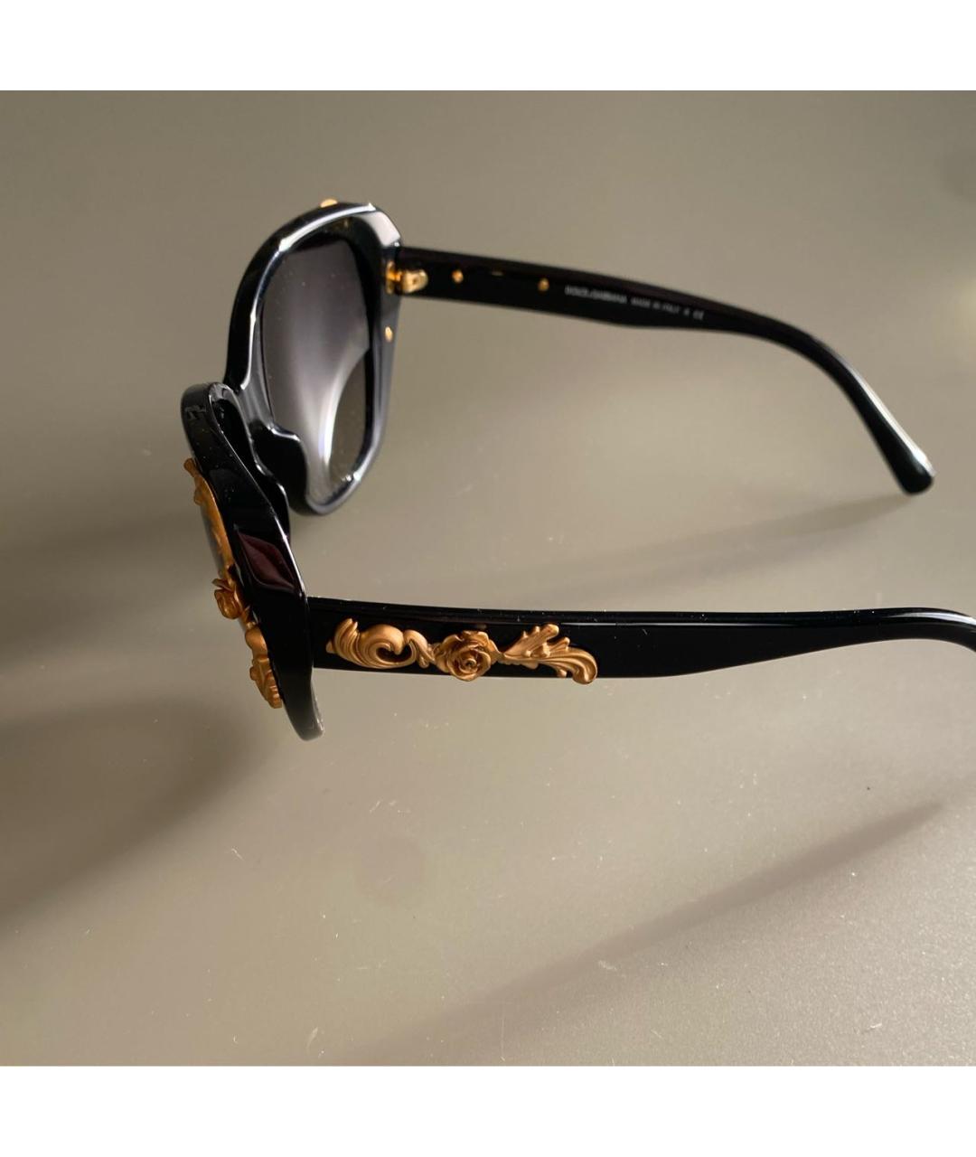 DOLCE&GABBANA Черные пластиковые солнцезащитные очки, фото 5