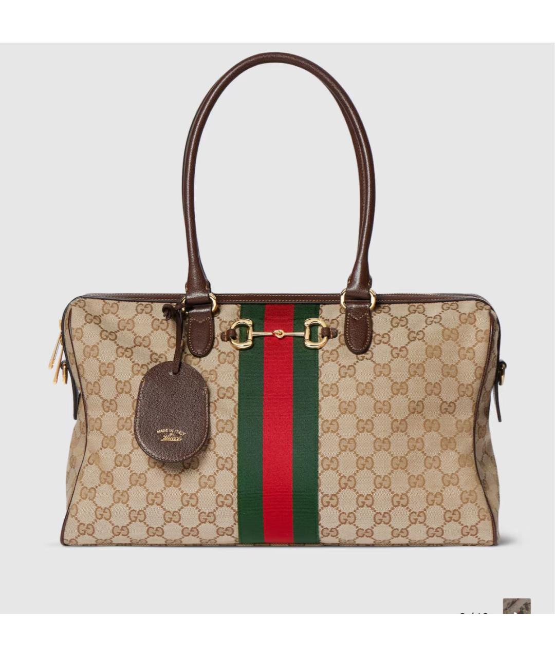 GUCCI Бежевая сумка тоут, фото 5