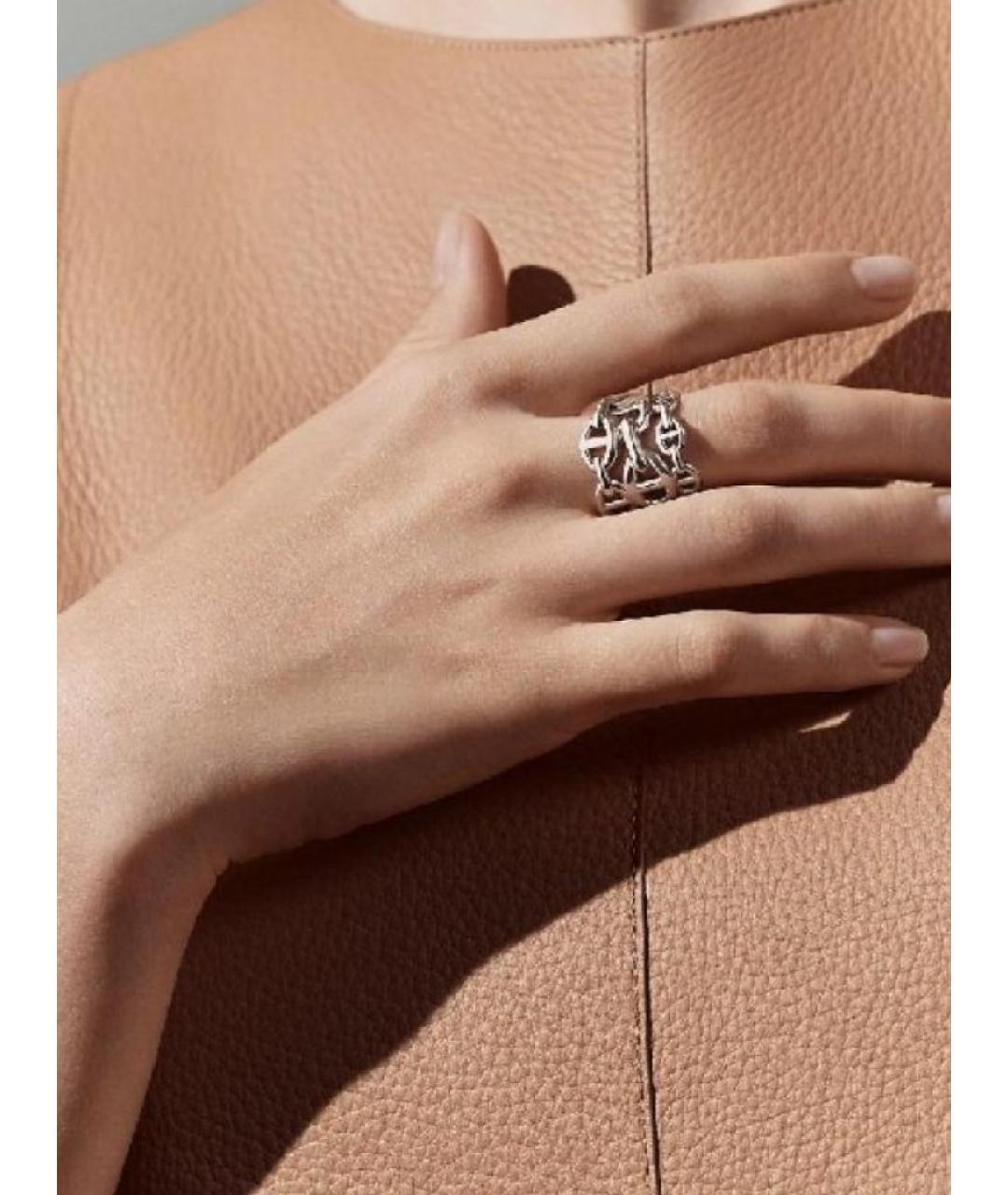 HERMES Серебряное серебряное кольцо, фото 2
