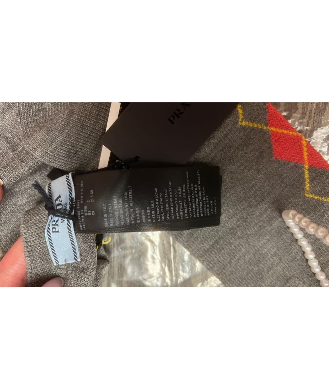 PRADA Серые носки, чулки и колготы, фото 3