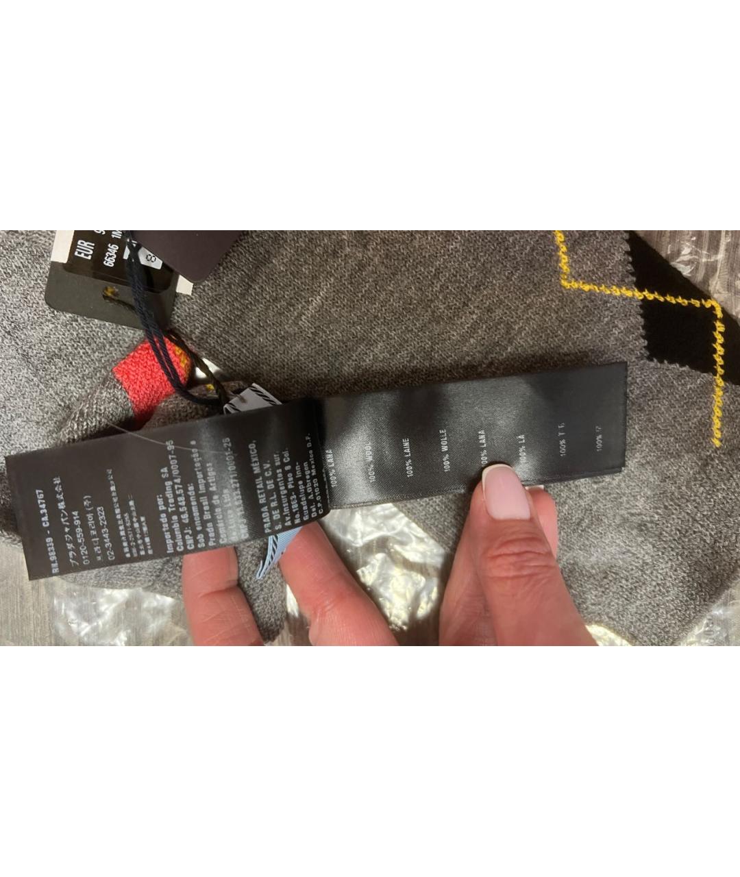 PRADA Серые носки, чулки и колготы, фото 4