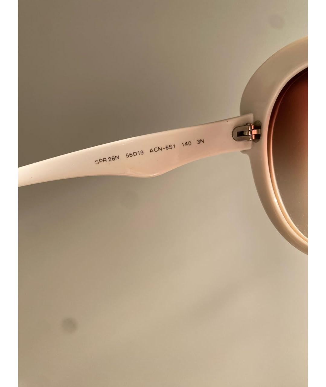 PRADA Бежевые пластиковые солнцезащитные очки, фото 5