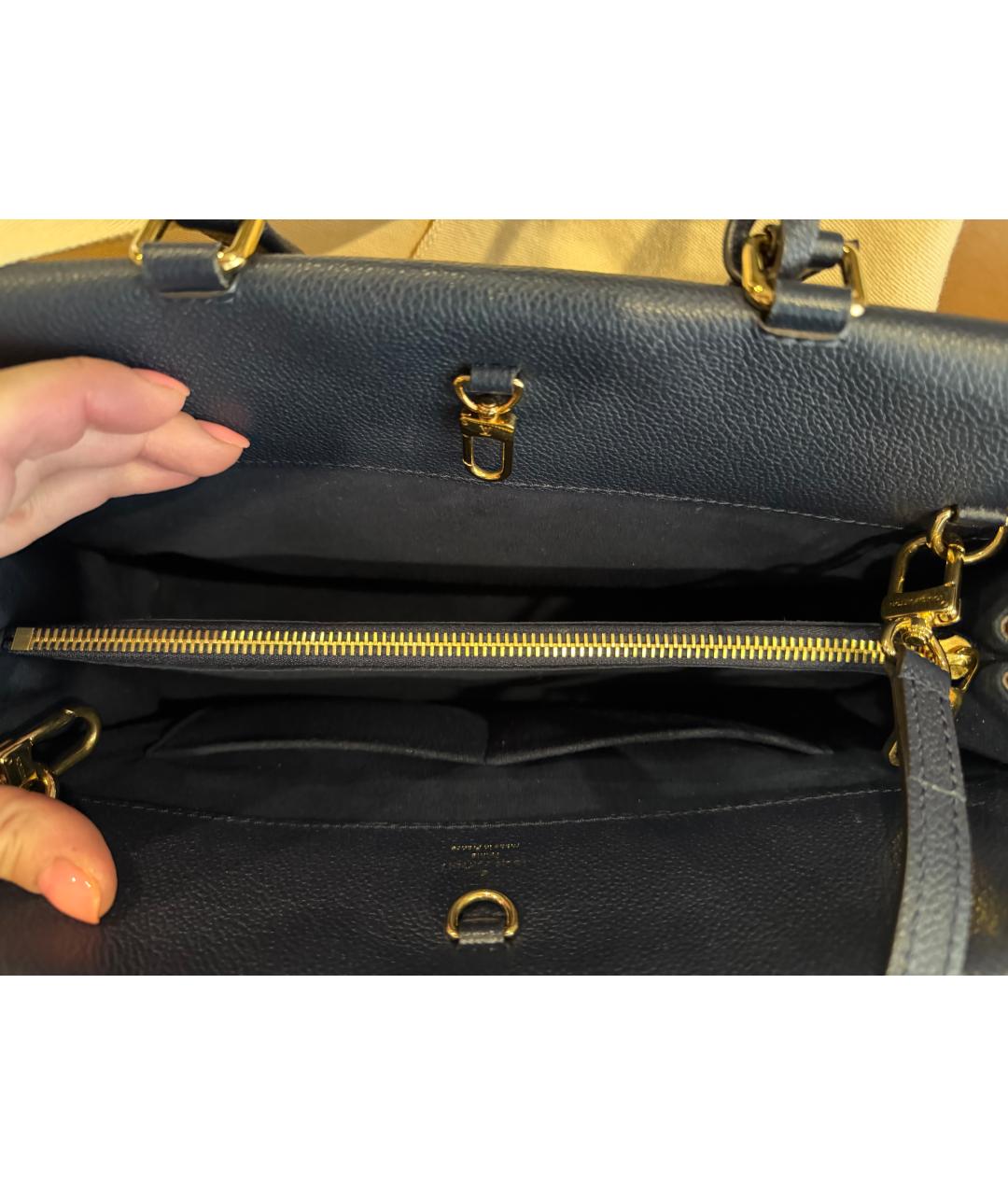 LOUIS VUITTON Коричневая кожаная сумка с короткими ручками, фото 2