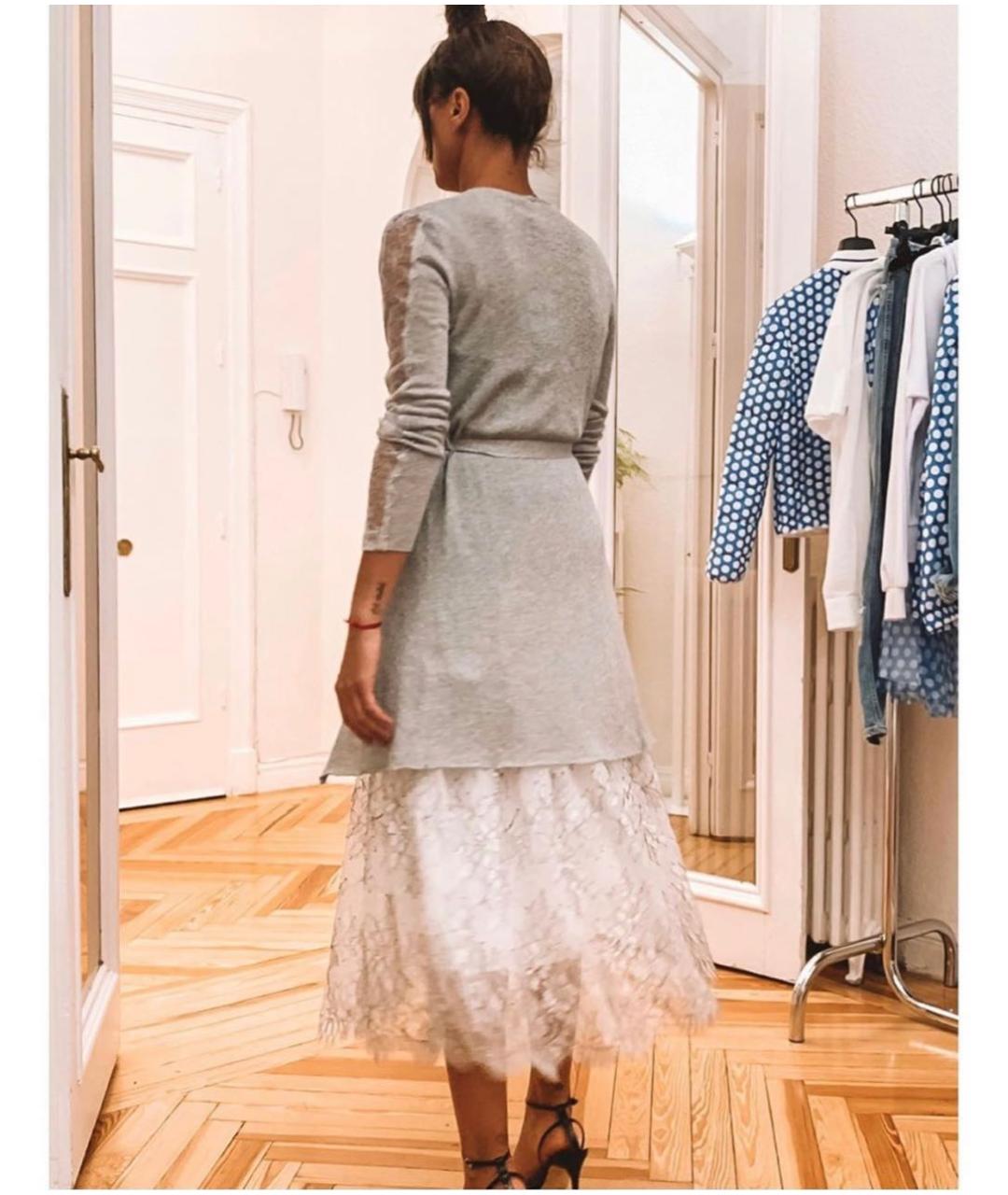 ERMANNO SCERVINO Серебрянный вискозный кардиган, фото 6