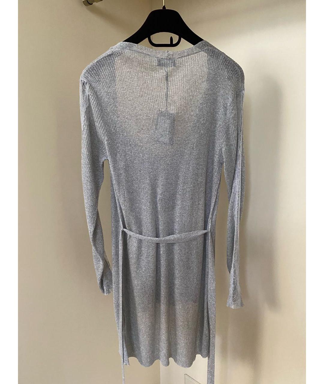 ERMANNO SCERVINO Серебрянный вискозный кардиган, фото 8