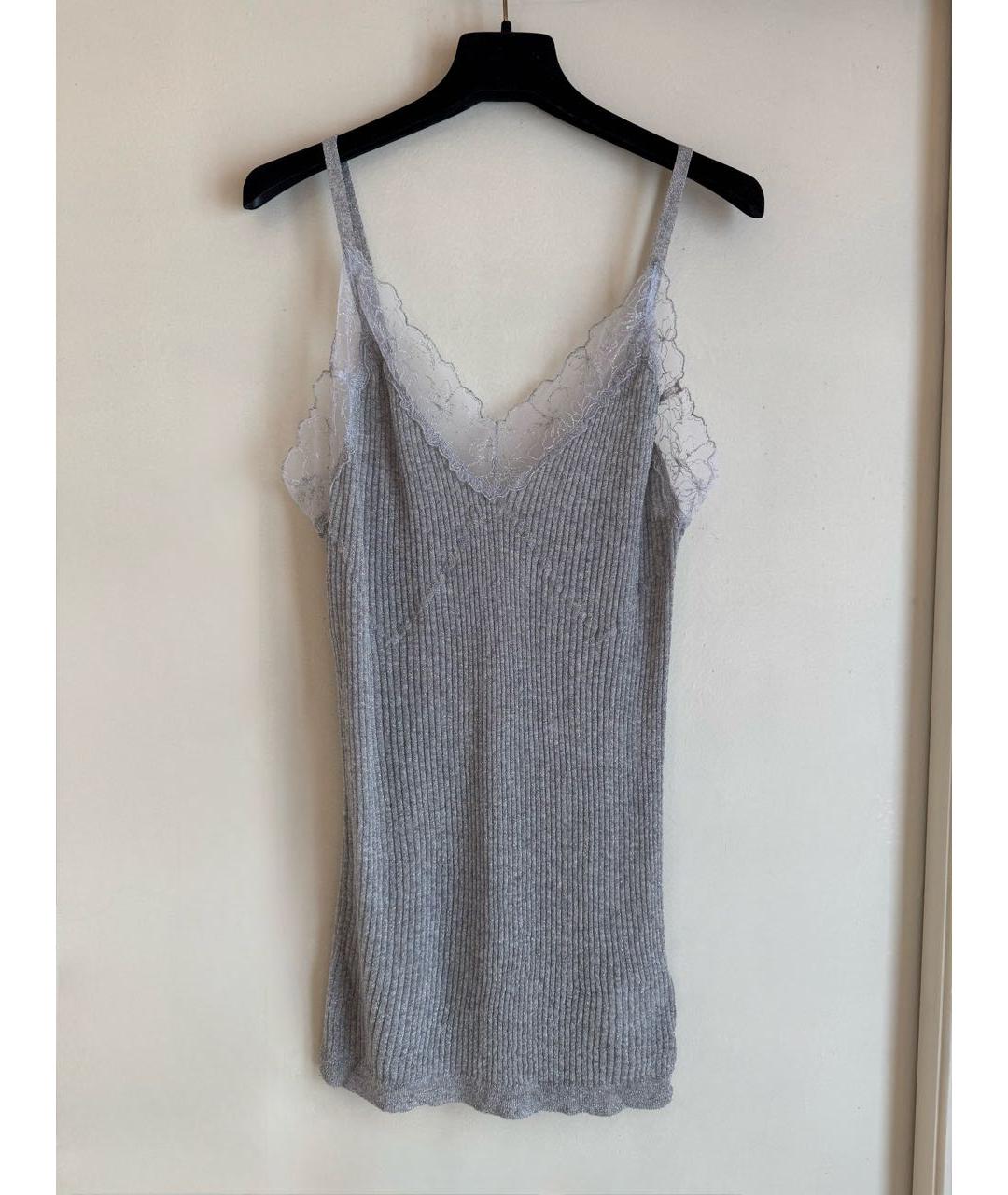 ERMANNO SCERVINO Серебрянный вискозный кардиган, фото 3