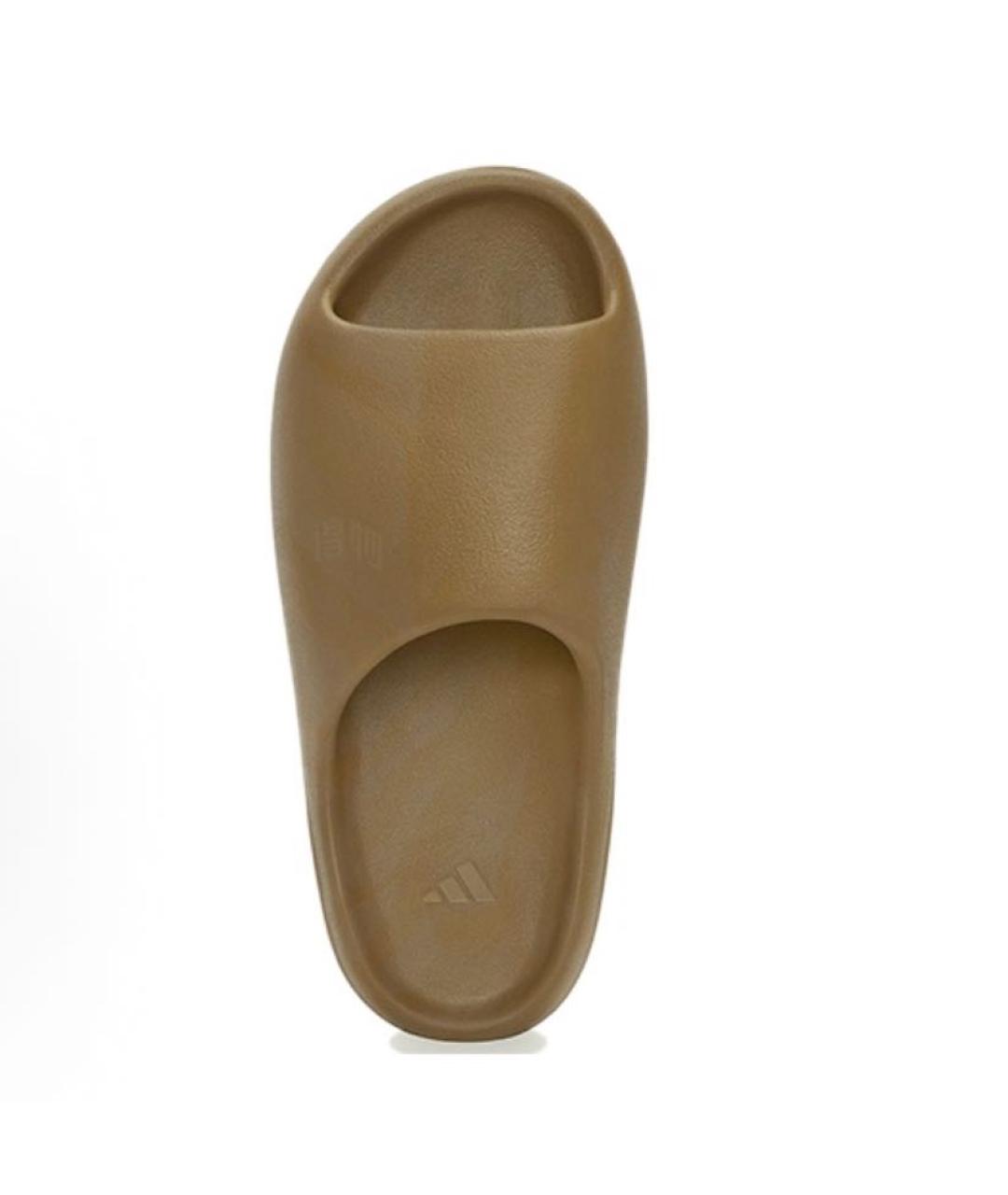 ADIDAS YEEZY Коричневые шлепанцы, фото 3